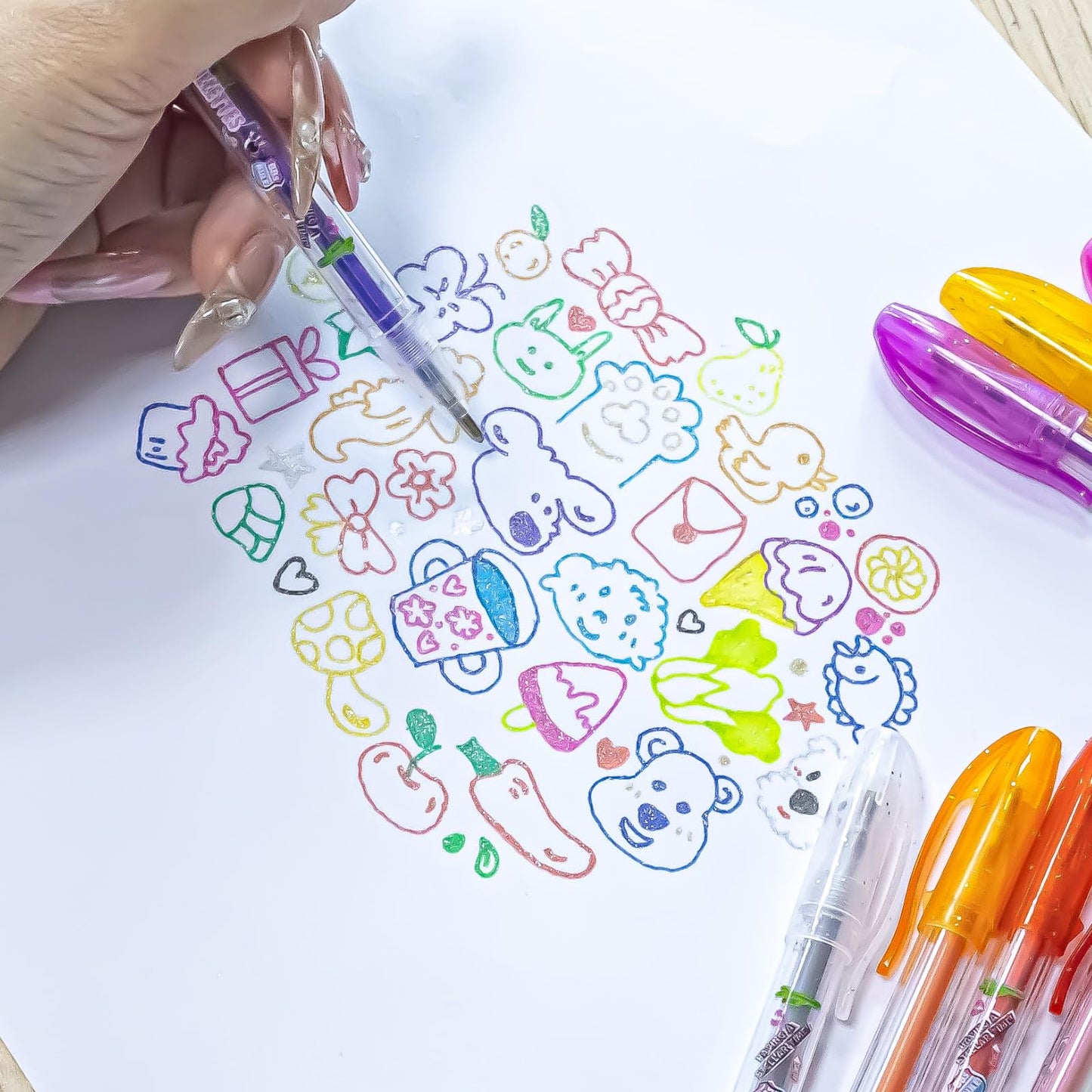 L.O.L Surprise 16 Piece Glitter Pen Body Art Set, Glittery and Bright Colors, Ages 3+ by Townley Girl