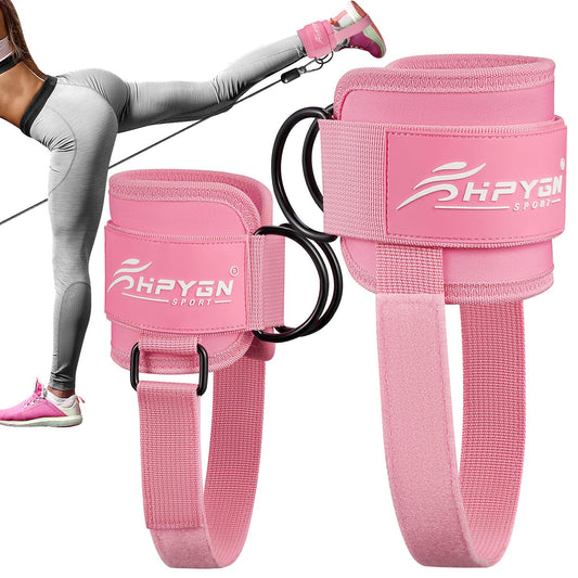 HPYGN Ankle Strap for Cable Machine, Gym Ankle Straps for Working Out, Adjustable Ankle Cuff Kickback Strap, Cable Machine Attachments for Women Glute Leg Extensions, Leg Straps with Neoprene Padding