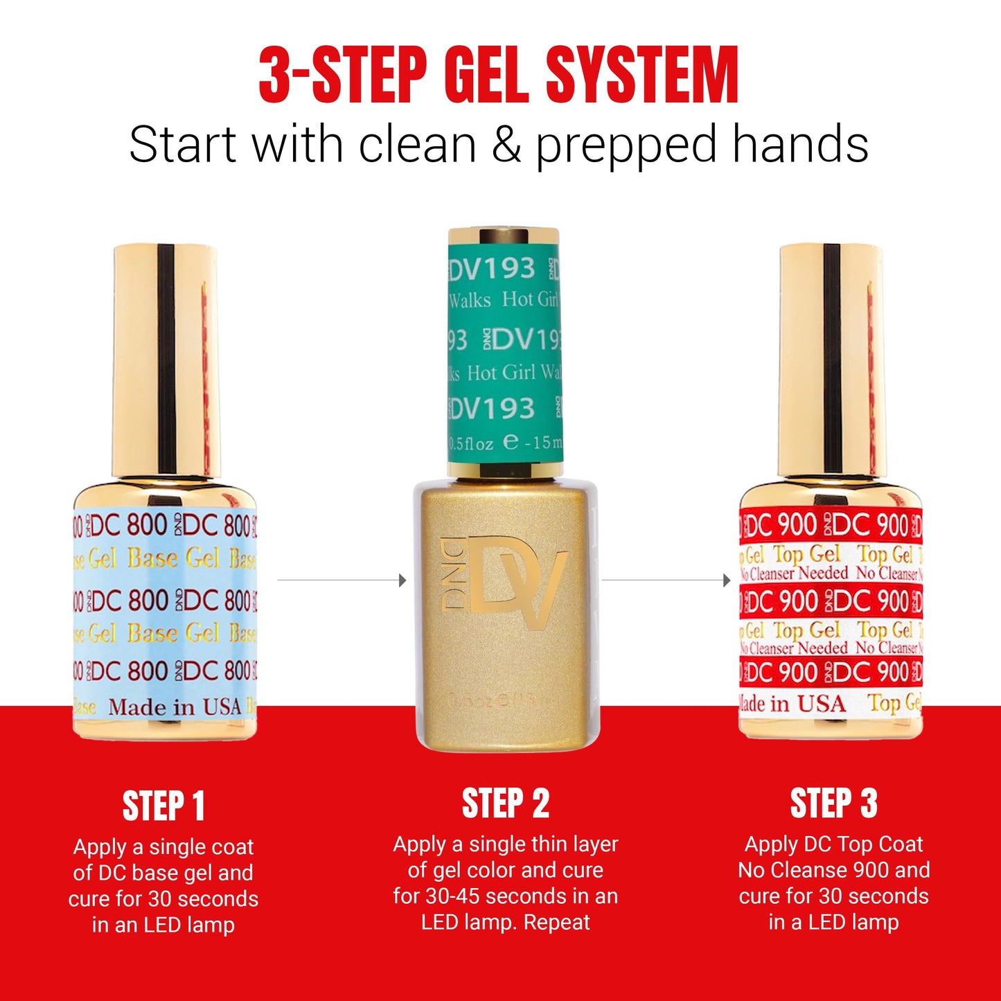 DND Diva Gel Polish Set, First Class Collection, UV/LED Gel Polish and Air Dry Nail Lacquer, Matching Chip-Free Polish Duo, 214 Candy Store, 0.5 Fl Oz