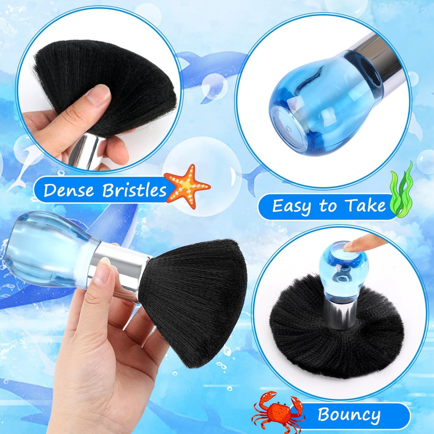 FEBSNOW Kids Hair Cutting Cape,Professional Kids Barber Cape and Neck Duster Brush Cartoon Hairdresser Apron with Adjustable Closure for Children Salon Barber Supplies for Kids & Adults 55x39 Inches