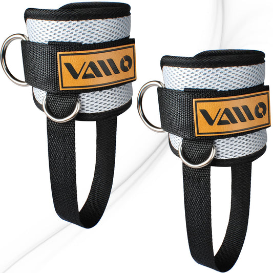 VAIIO Ankle Straps for Cable Machines,Adjustable Comfort fit Neoprene, Reinforce Double D-Ring - Premium Ankle Cuffs to improve abdominal muscles, lift The butts, tone The legs for Men & Women