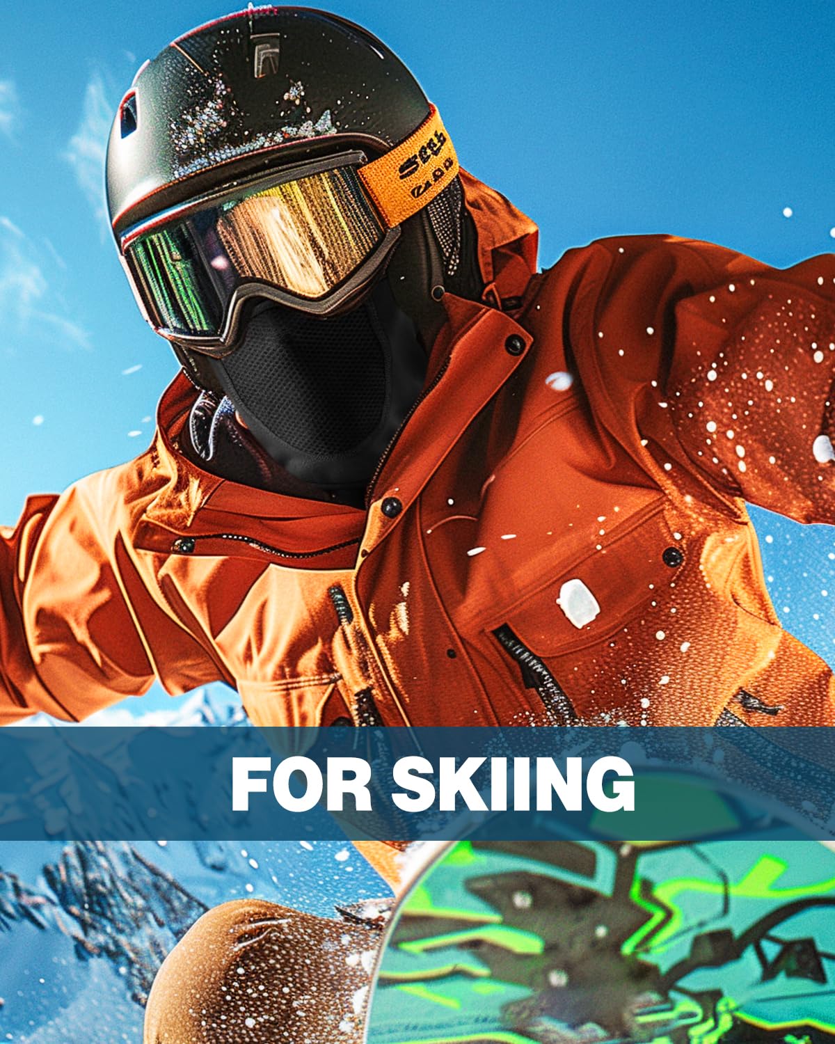 Balaclava Face Mask with Breathable Mesh, Moveable Design Ski Mask for Winter Cold Weather Ski Snowboarding Working Men Women