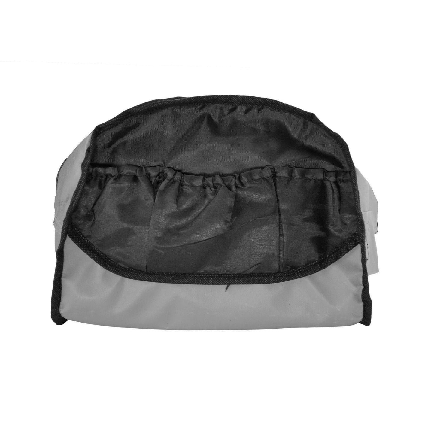 12" Mini Two Tone Duffle Bag in Gray and Black