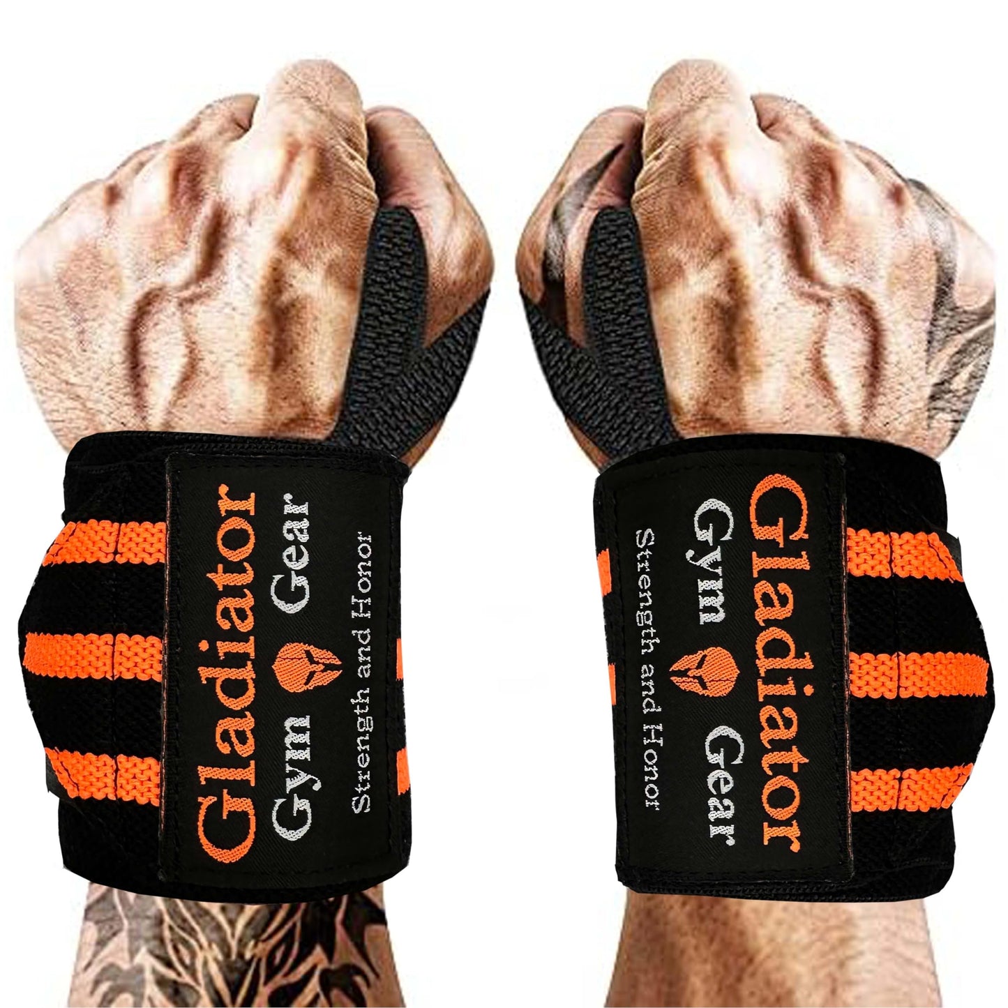 Gladiator | Wrist Wraps for Weightlifting | 18 Inch Weight Lifting Wrist Straps for Men & Women