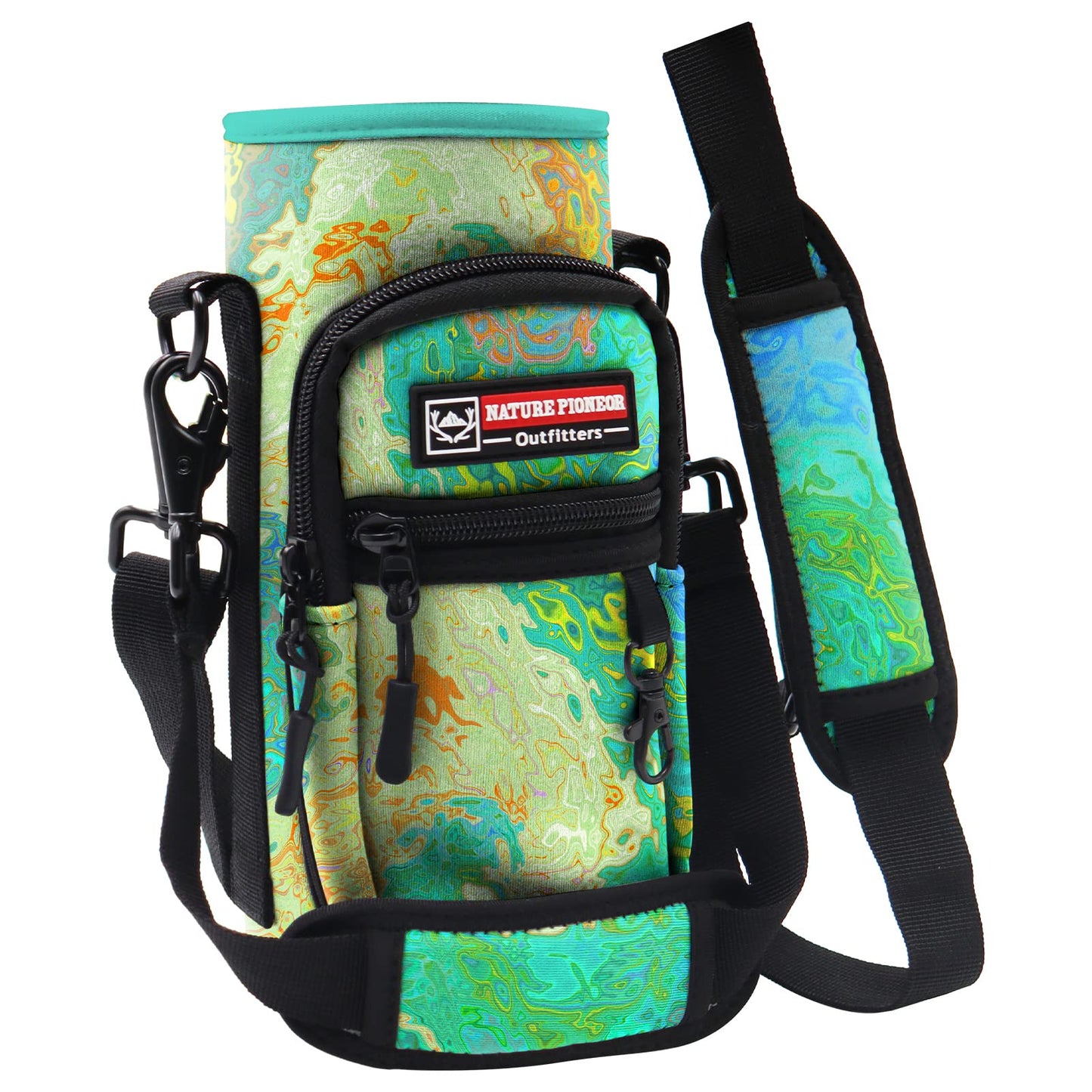 NATURE PIONEOR Water Bottle Carrier Holder Sleeve with Adjustable Strap25 32 40 oz, Insulated Water Bottle Holder Sling Bag