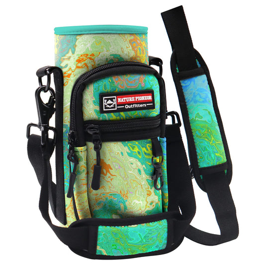 NATURE PIONEOR Water Bottle Carrier Holder Sleeve with Adjustable Strap25 32 40 oz, Insulated Water Bottle Holder Sling Bag