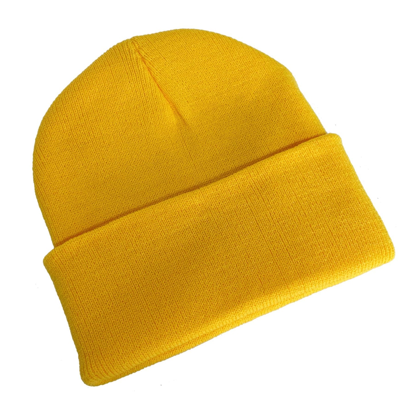 NPQQUAN 2 Packs Unisex Beanie Hats for Men Women Winter Knit Beanies Black+Yellow