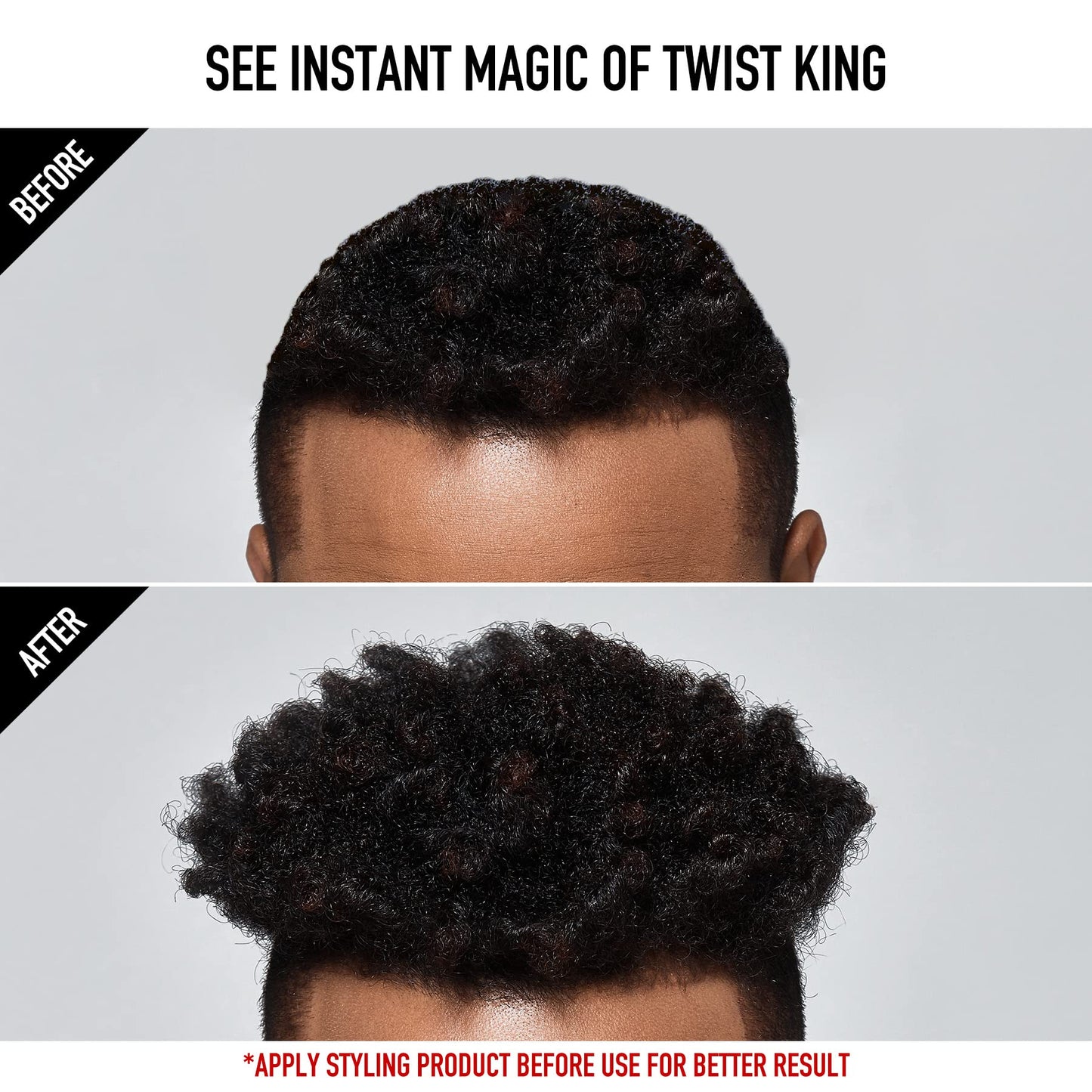 Red by Kiss Bow Wow X Twist King Luxury Twist Styler Washable, Durable, Crumb Free, Twist Brush for Afro Curl (Curved&Dense)