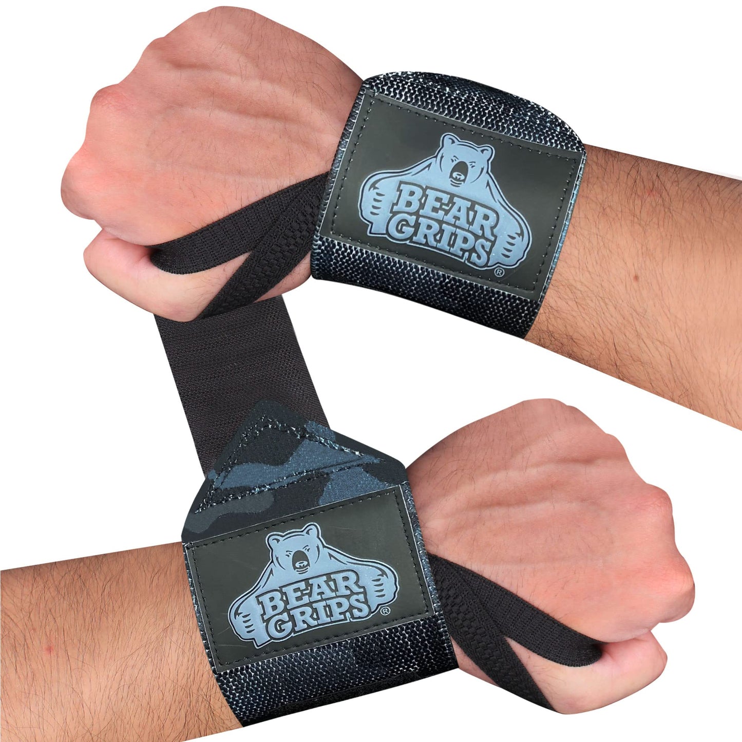 Bear Grips Wrist Wraps for Weightlifting | Weight Lifting Wrist Straps for Weightlifting | Extra Strength Gym Wrist Wraps | Two Wrist Wrap Per Pack | 12” & 18” | Lifting Wrist Wraps for Men & Women