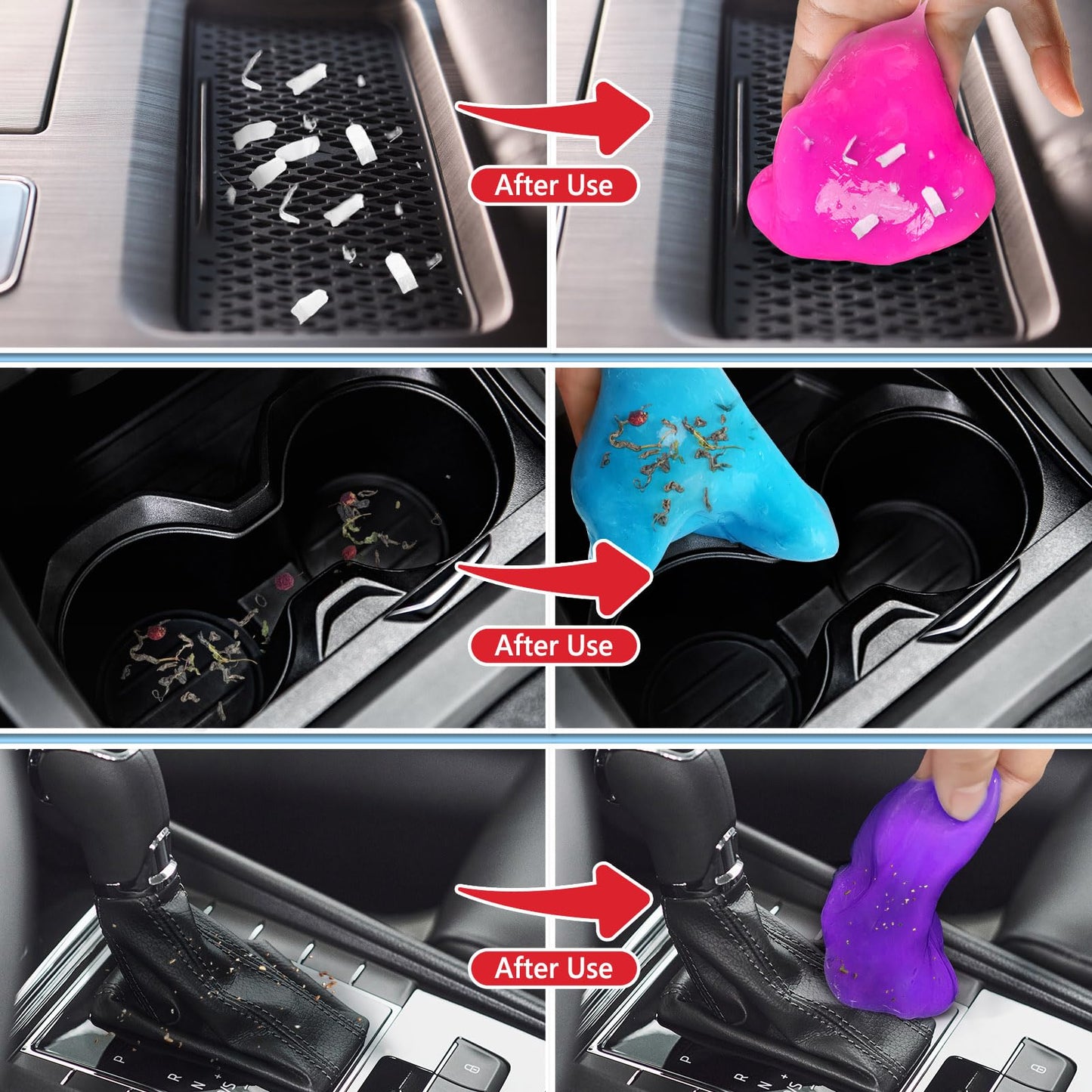 YOPINSAND Car Cleaning Gel, 4 Pack Car Cleaning Putty, Universal Auto Deatiling Tools, Reusable Interior Cleaner for Car Keyboard Air Vent, Car Slime Cleaner Dust Cleaning Gel