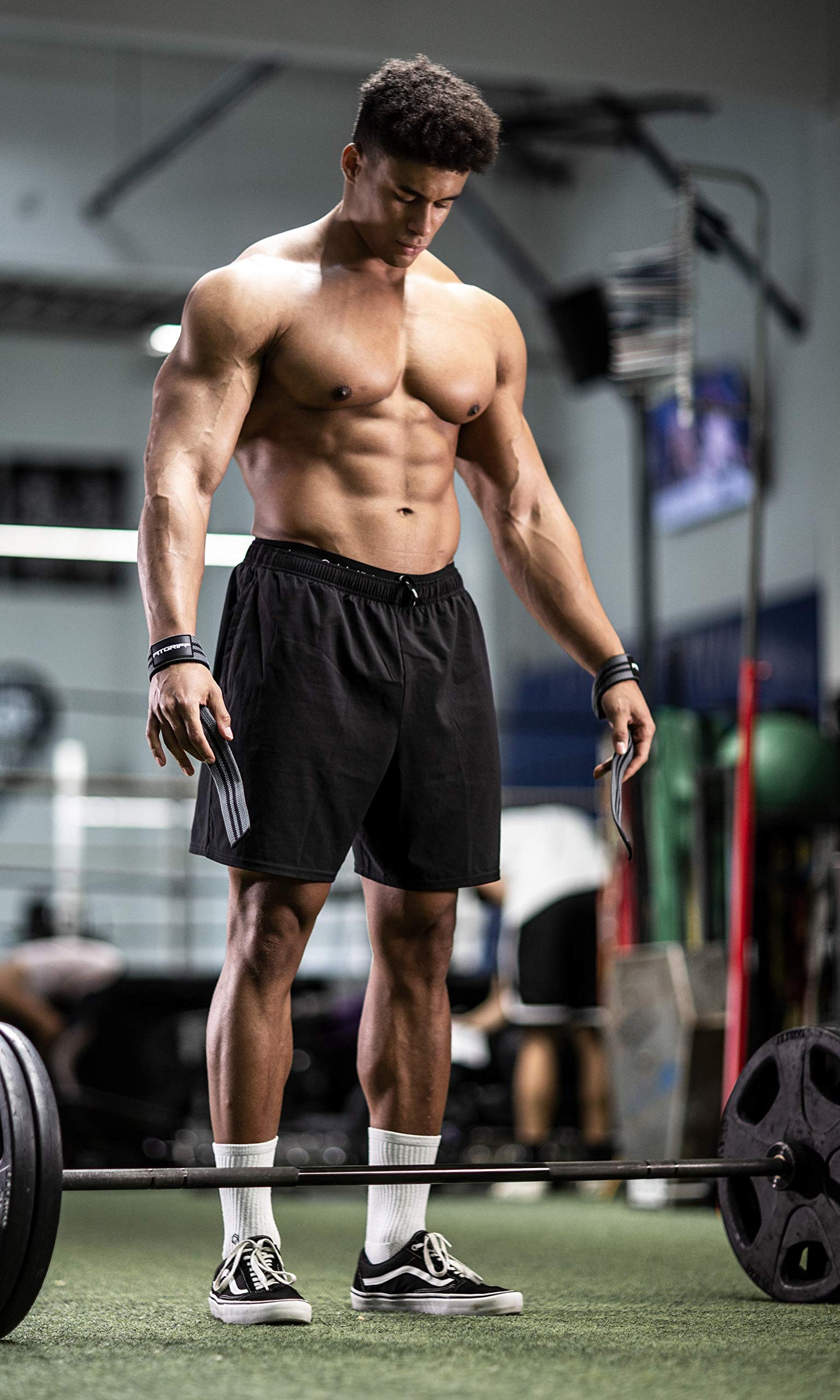 Fitgriff® Lifting Wrist Straps for Weightlifting, Gym, Deadlift, Workout (Made of Premium Cotton & Padded) - Men & Women (Standard, Grey)