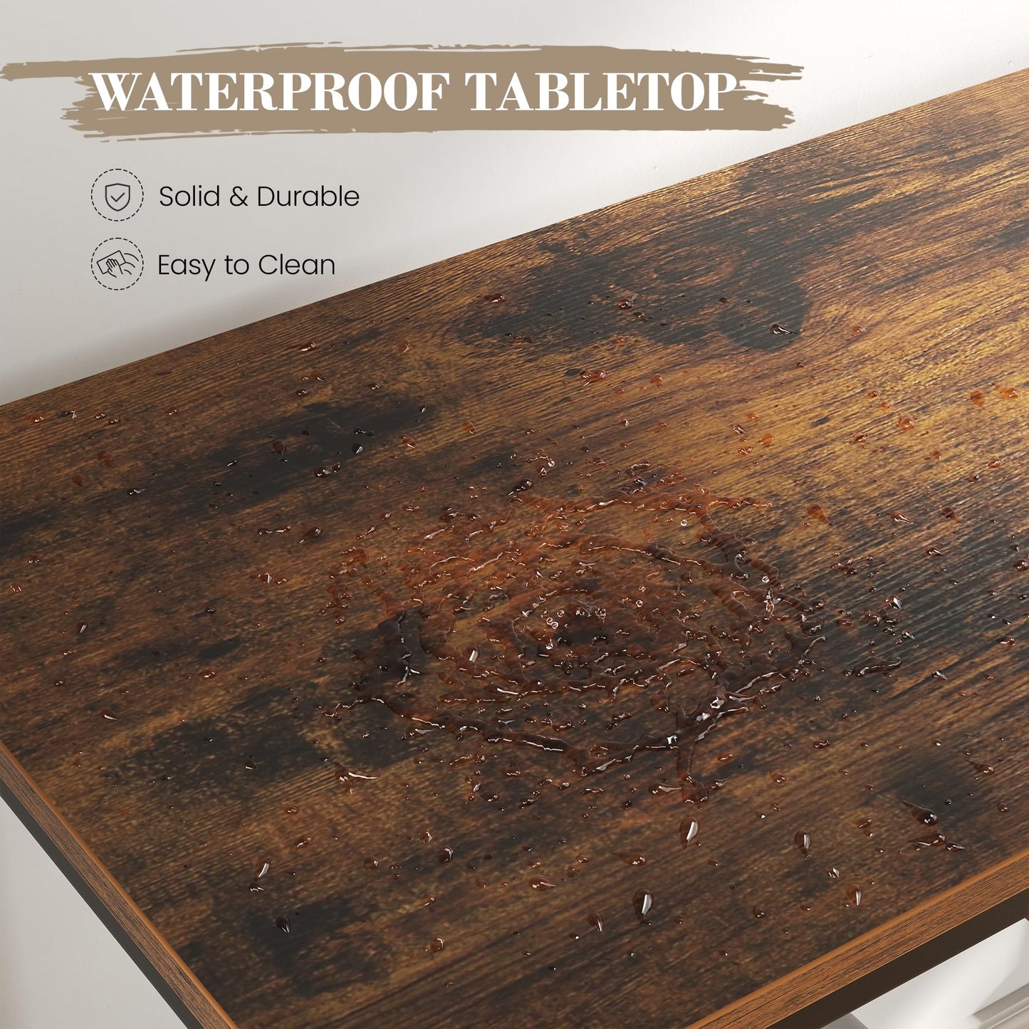 TECHMILLY Tall TV Stand for 55 Inch TV, TV Media Console Table with 3-Tier Open Storage Shelves, Modern Industrial Entertainment Center for Living Room Bedroom, Rustic Brown