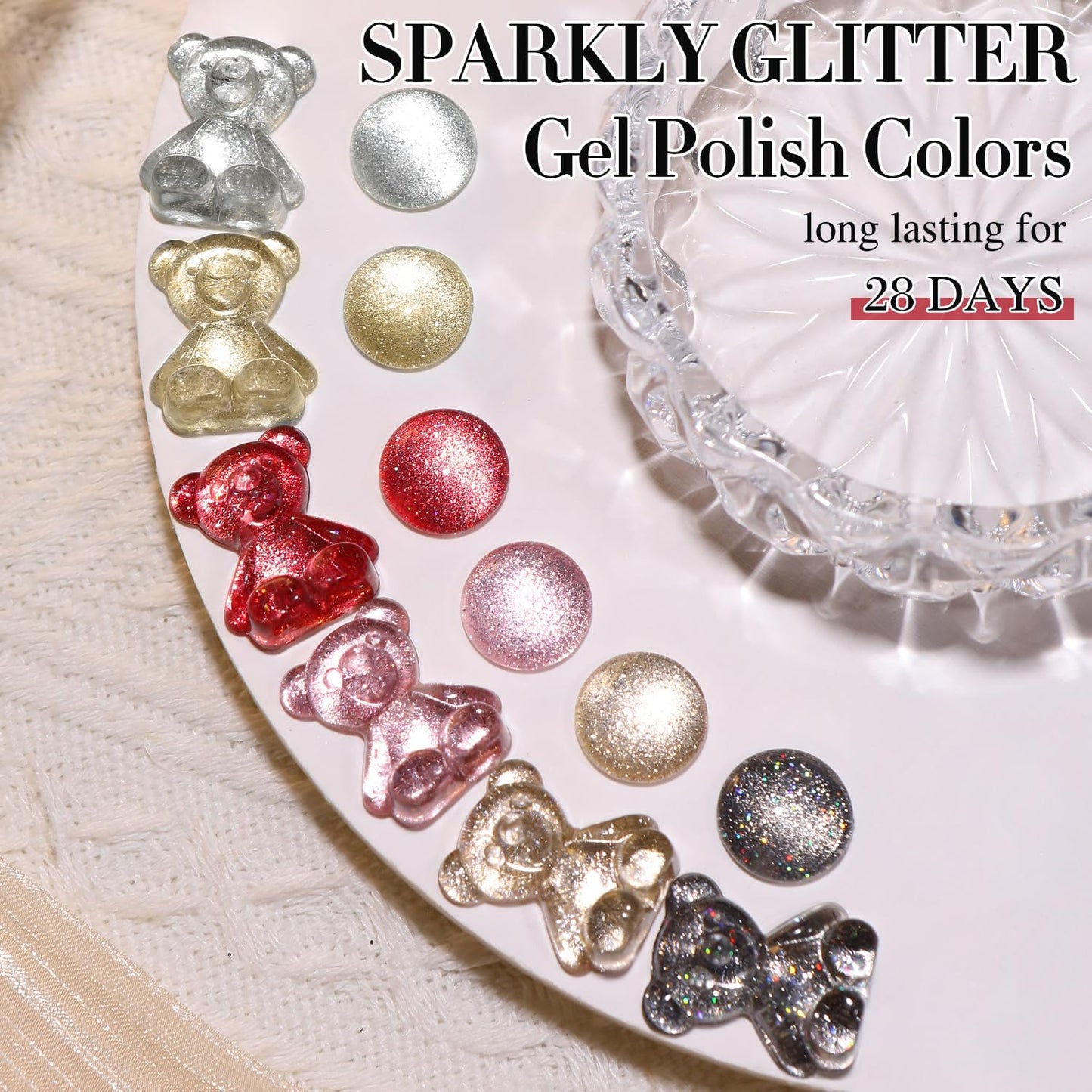 Double Rhythm 15ML Glitter Gel Polish Shimmer Reflective Holographic Color Magnetic for Nail Art Salon DIY at Home (MC1087)