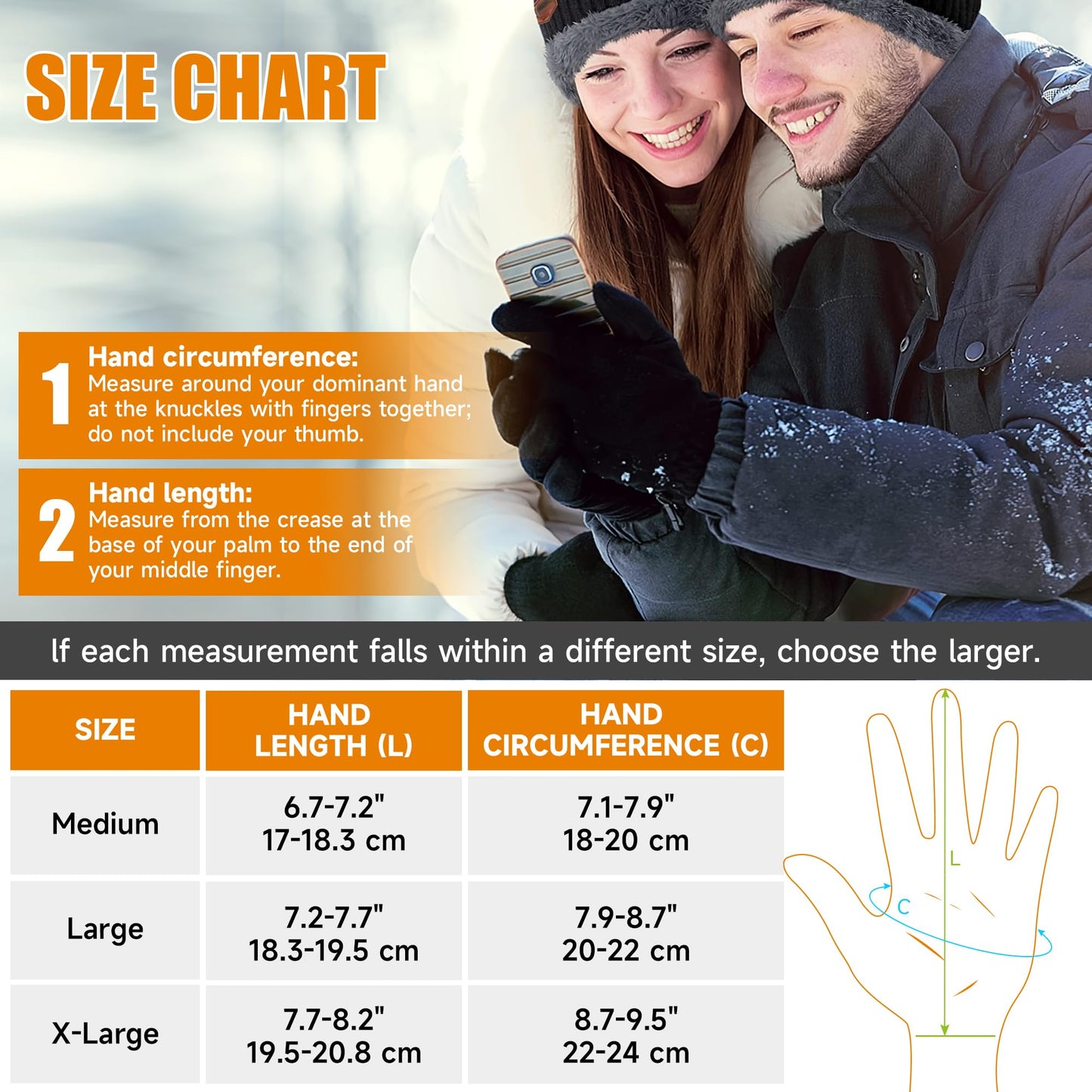 Dachgo Lightweight Touchscreen Running Gloves, Thermal Gloves Liner Warm Gloves for Cold Weather for Men Women, Perfect for Cycling Running Driving Hiking Walking Sporting (X-Large)