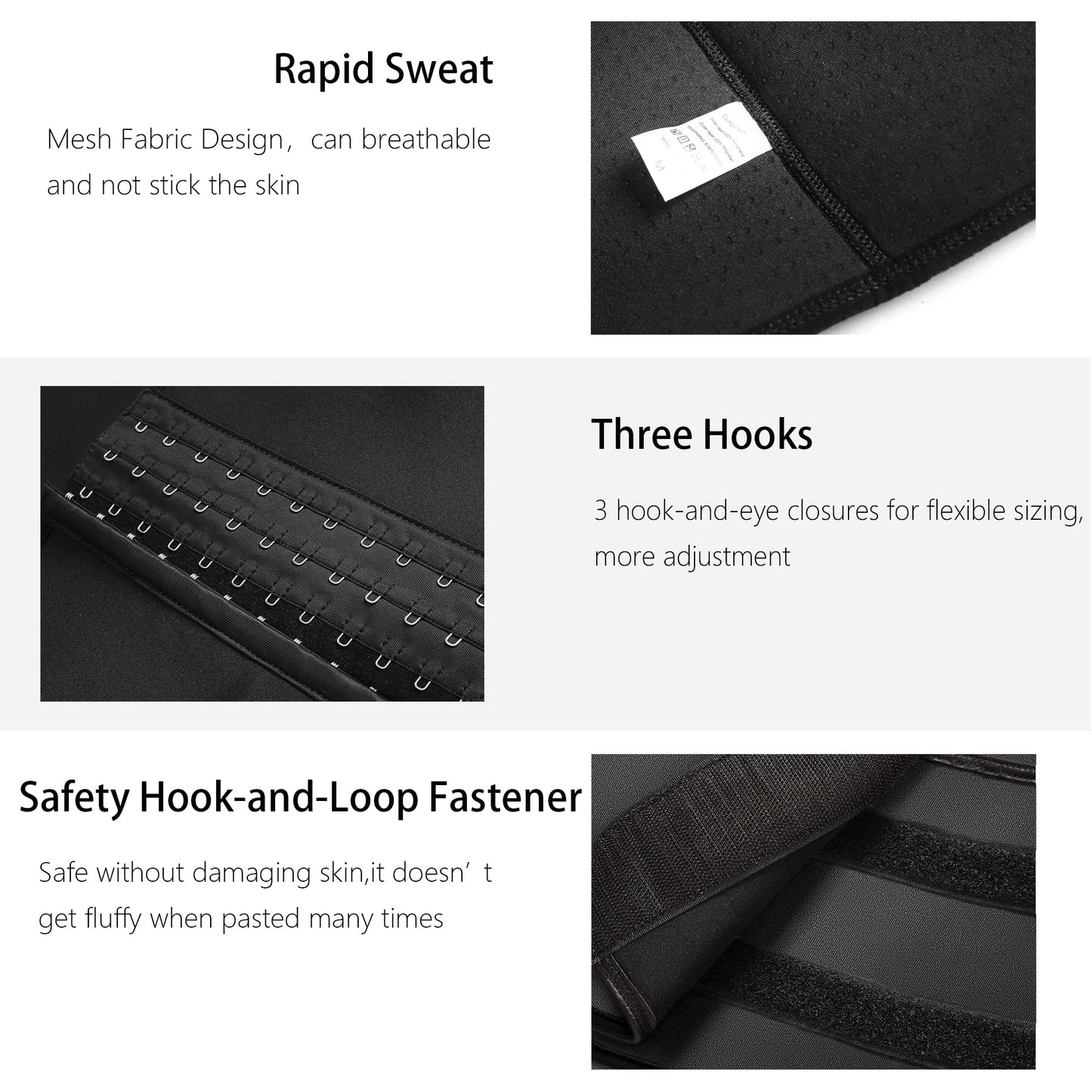 HOPLYNN Neoprene Sauna Sweat Waist Trainer Corset Trimmer Vest for Women Tummy Control, Waist Cincher Body Shaper Black Small