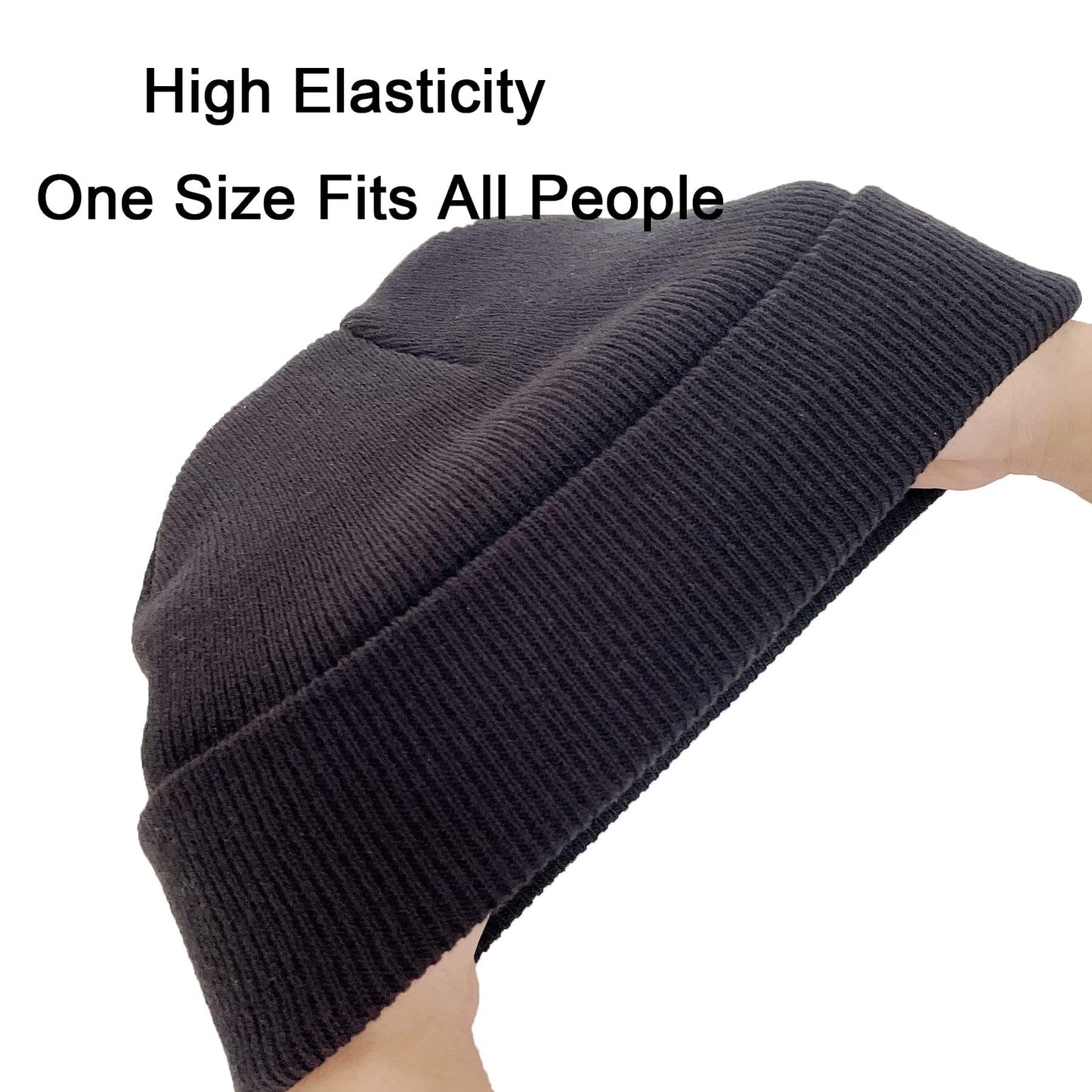 NPQQUAN 2 Packs Unisex Beanie Hats for Men Women Winter Knit Beanies Black+Yellow