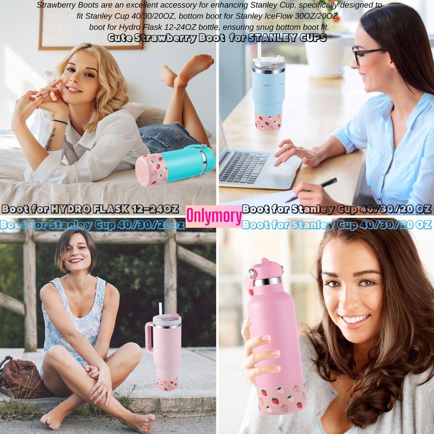 Silicone Boot for Stanley Cup 40 30 20 OZ, Bottom Boot for Stanley 30OZ 20OZ IceFlow Tumbler, Bottom Cover Protector for Stanley Cup Boots Accessories
