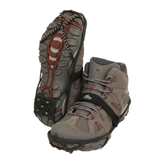 Cascade Mountain Tech Ice Traction Cleats - Ice Traction 360 - Hybrid Spike/Coil - Black - Small/Medium