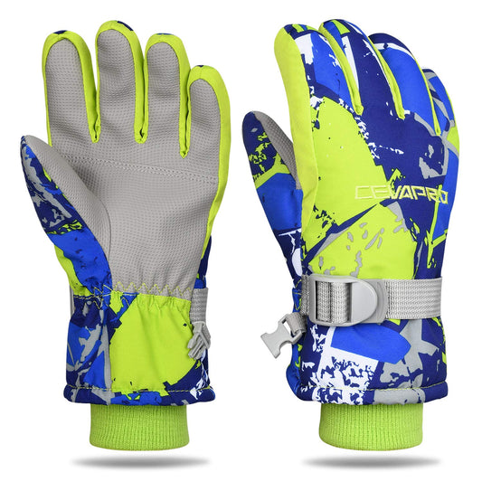 Cevapro -30℉ Waterproof Winter Kids Gloves for Boys Girls,3M Thinsulate Warm Waterproof Gloves for Cold Weather to Snow Skiing Running Hiking,Winter Thinsulate Gloves for Kids Outdoor Sports