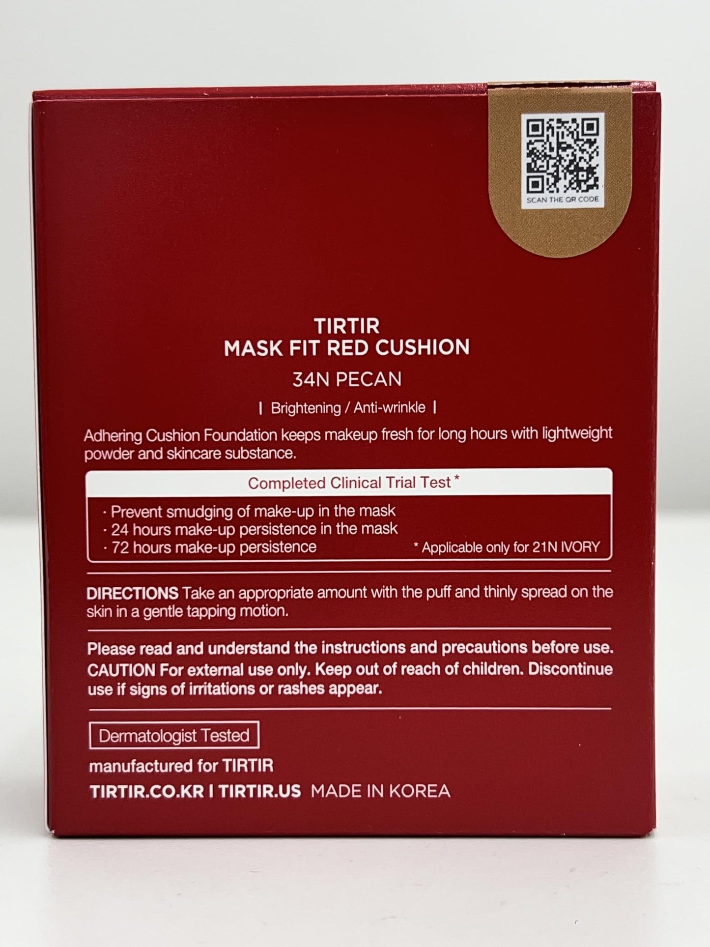 [*Mini Size*] TIRTIR Mask Fit Red Cushion Foundation | Full coverage, Weightless, Skin fit, Satin Glow Finish, Korean Makeup Cushion Foundation (#33N Macchiato, 0.15 Fl Oz)
