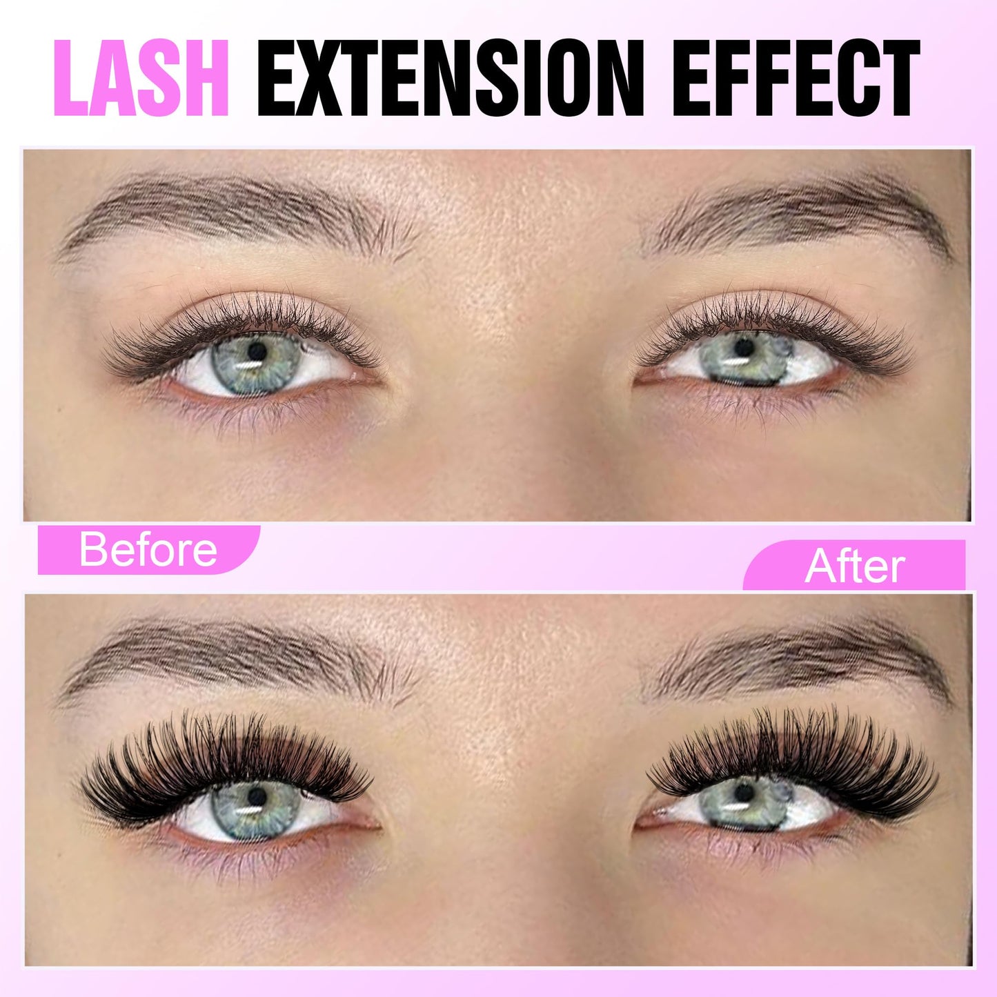 Pawotence Lash Clusters Natural 30D Cluster Eyelash Extensions 8-15mm Individual Lashes Cluster Wispy 280pcs Eyelash Clusters Lash Extension for Self Application (30D, 0.07D, 8-15mm)