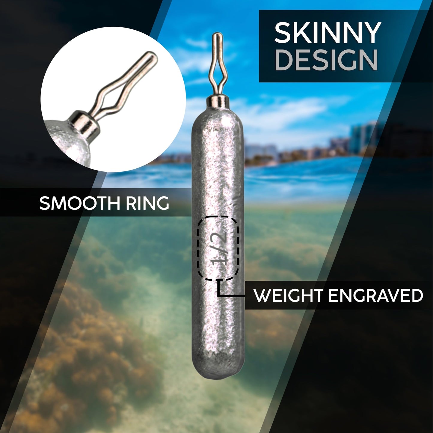 Reaction Tackle- Lead Drop Shot Weights - dropshot sinkers, 1 oz, 10pk