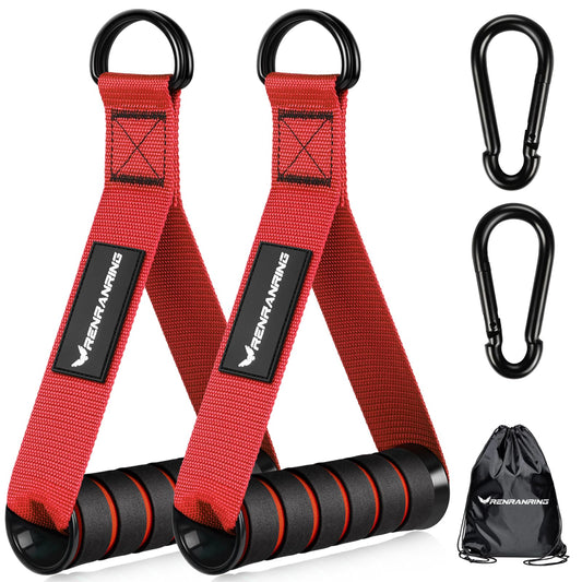 RENRANRING Gym Exercise Handles, Replacement Handle Attachments for Cable Machine Pulleys, Resistance Band and Strength Trainer, Pull Down Workout Accessories, Home Gym Add On Equipment