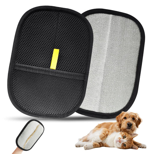 INABULETWO 1 Pcs Pet Hair Removal Gloves Brush, Reusable Cat Dog Electrostatic Hair Remover Grooming Glove Tool