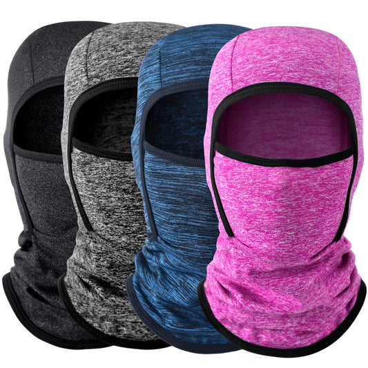 Syhood Kids Balaclava Face Mask Winter Ski Hat Face Covering Windproof Face Warmer for Cold Weather(Black, Dark Gray,Navy Blue,Rose Red,4)
