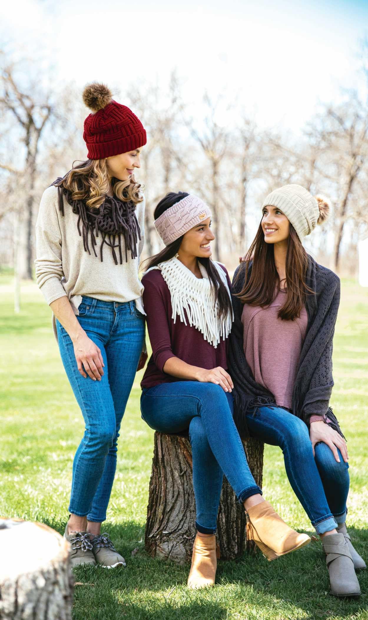 Britt's Knits Women's Plush-Lined Knit Hat with Pom, Charcoal, One Size