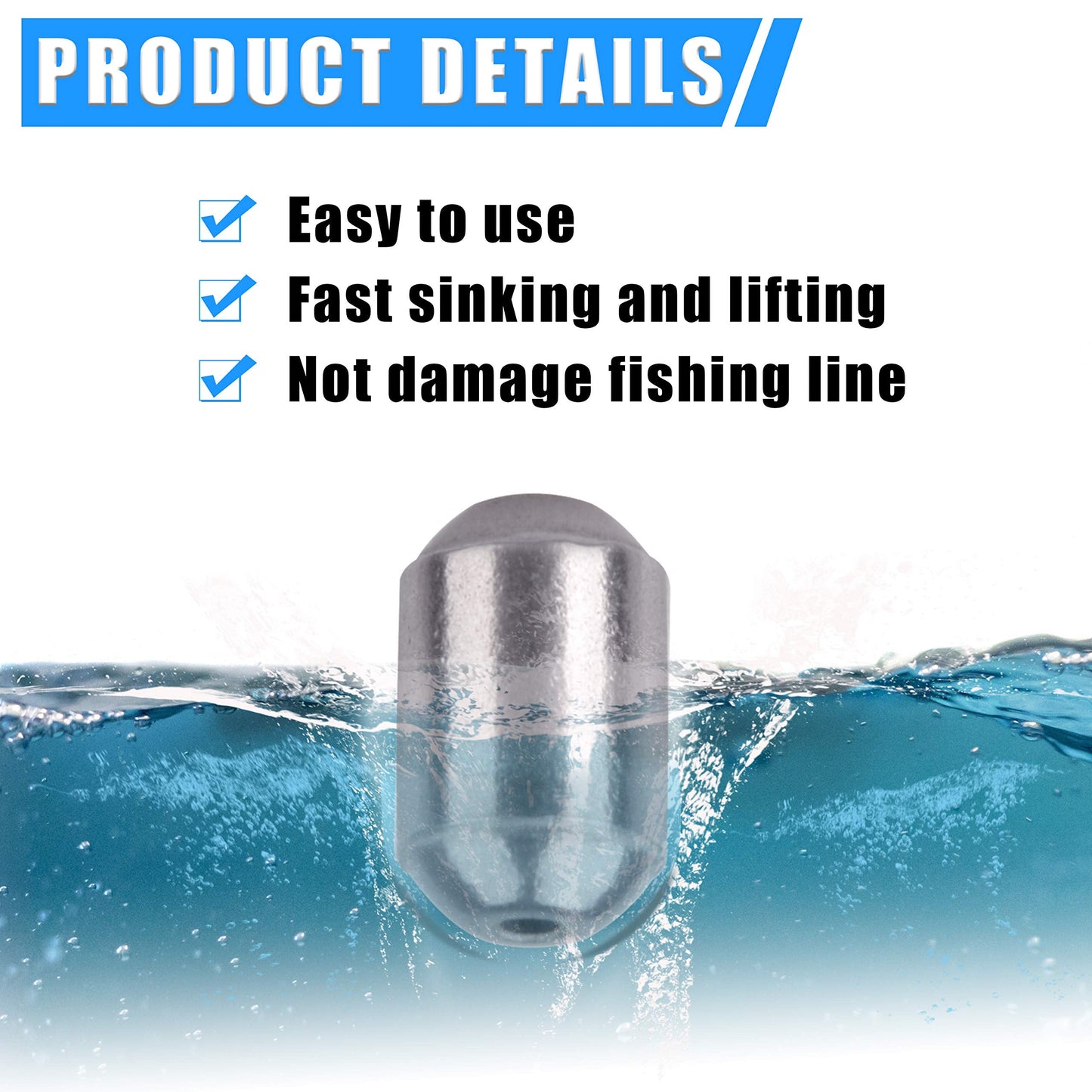 Egg Sinkers Fishing Weights, 15/25pcs Fishing Weights Sinkers Slip Sinkers for Fishing Lines Catfish Weights Bass Casting Sinker Steel Fishing Weights for Freshwater Saltwater Fishing