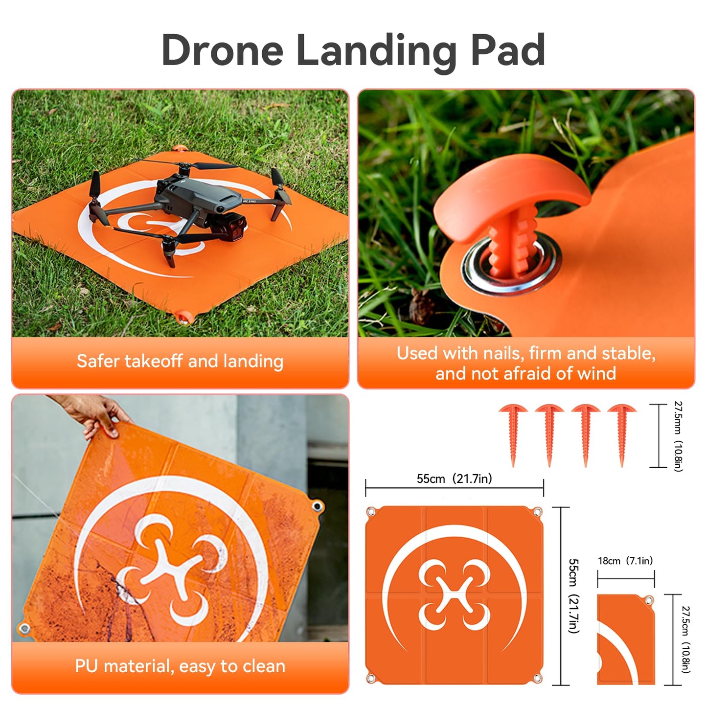 DJI Mini 4K / Mini 2 / Mini 2 SE 5-in-1 Accessories Combo, with Drone Case, Drone Landing Pad, Propeller Holder, RC-N1C Remote Control Lanyard, RC-N1C Remote Control Silicone Cover