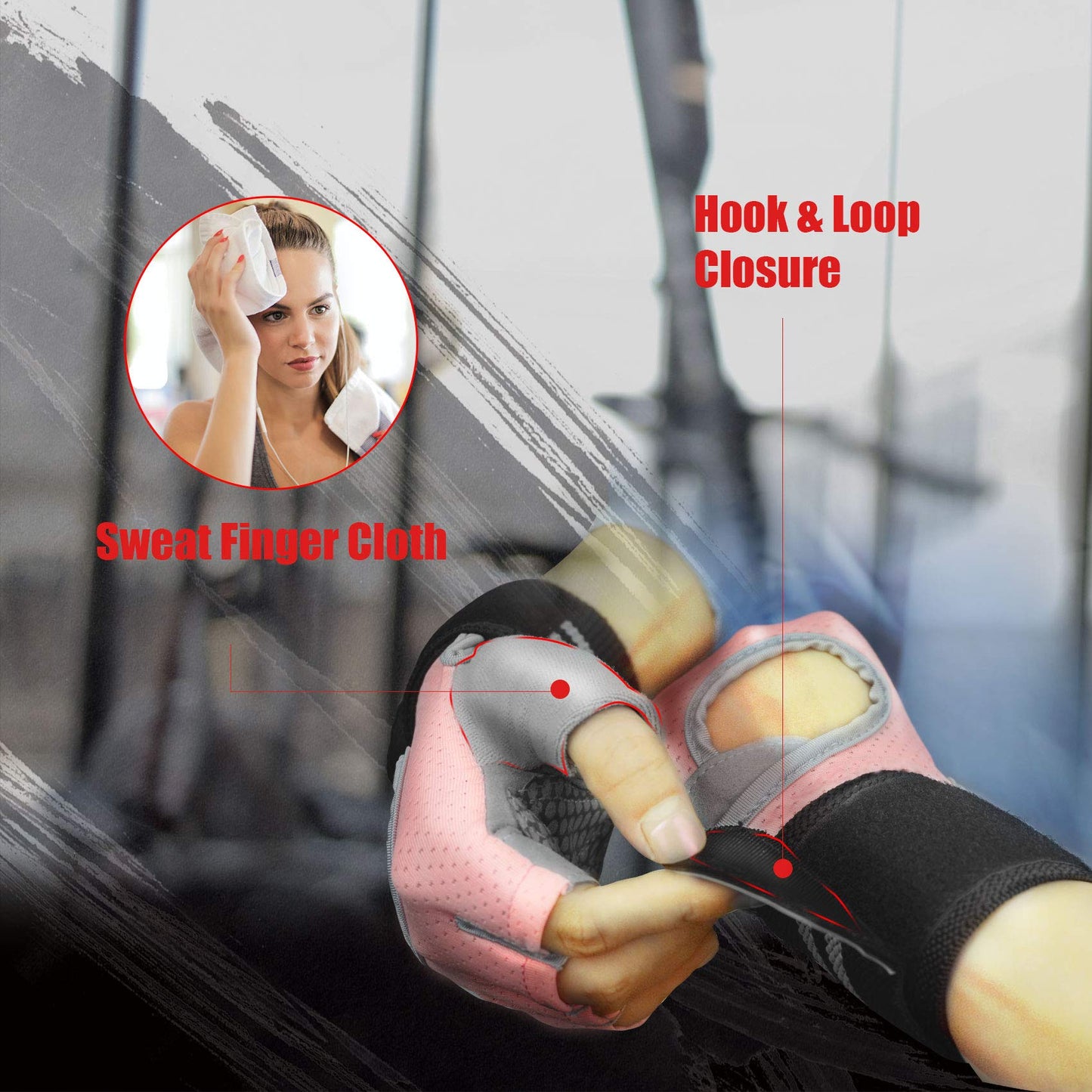 Workout Gloves Weight Lifting Gloves: Fingerless Gym Gloves with Wrist Wraps Support for Mens & Womens, Full Palm Protection Breathable Sports Gloves for Exercise, Training, Fitness, Pull-up (S)