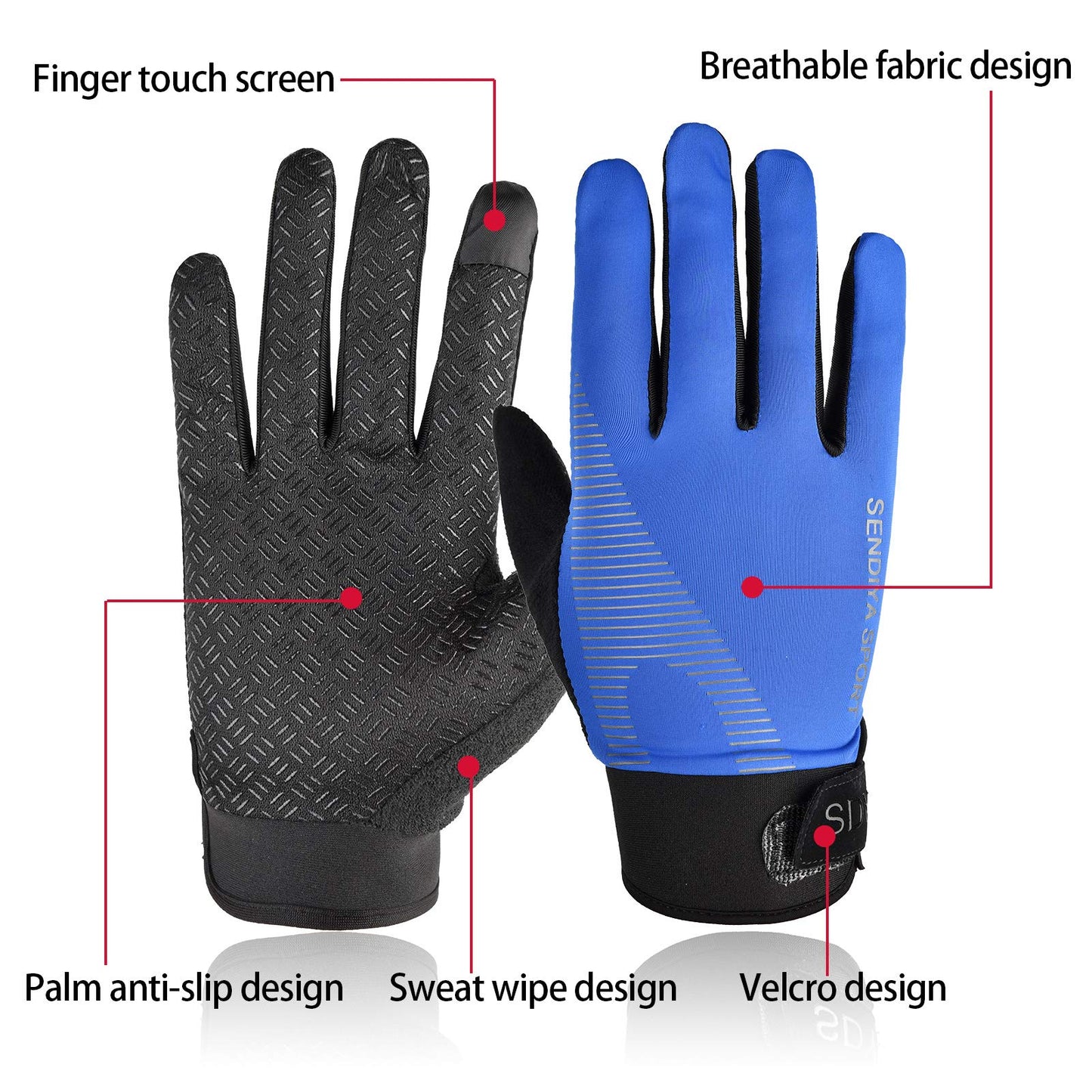 YHT Workout Gloves, Full Palm Protection & Extra Grip, Gym Gloves for Weight Lifting, Training, Fitness, Exercise (Men & Women)