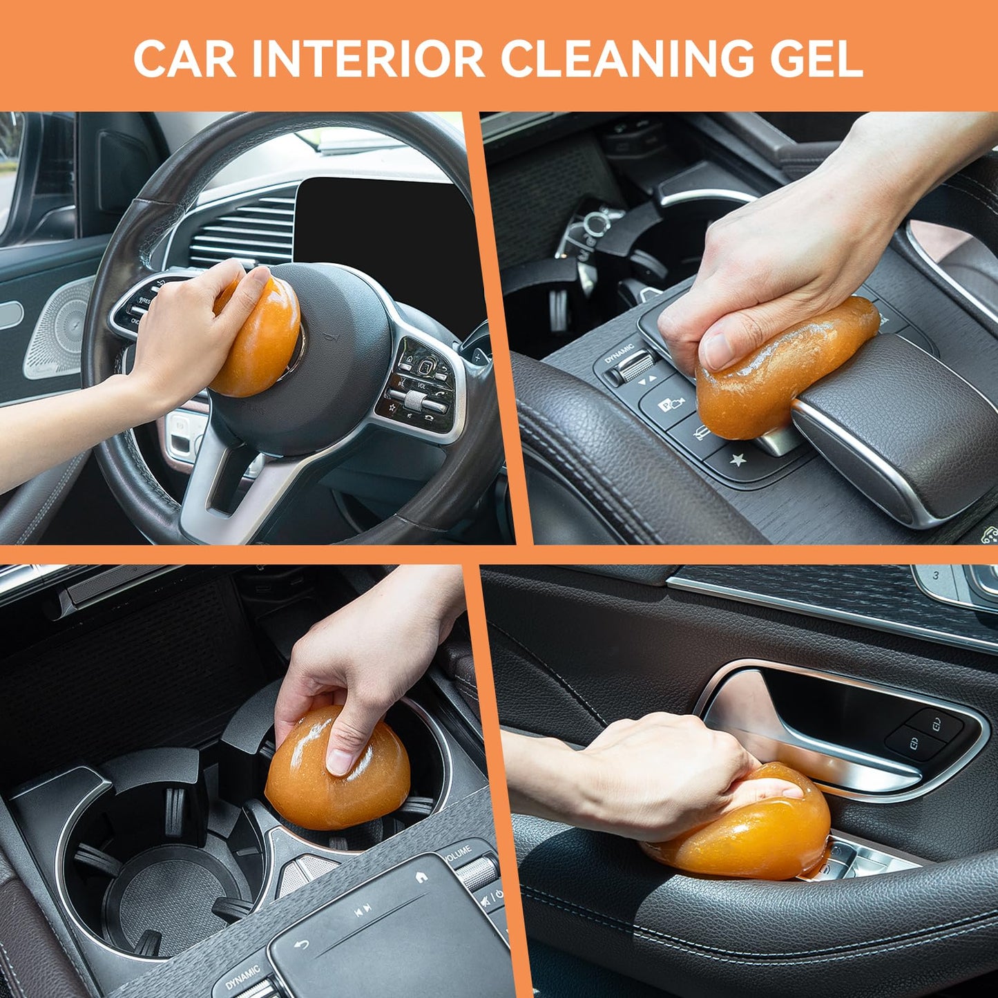 ASFSKY Car Cleaning Gel, Car Cleaning Putty for Car Detailing Car Slime for Cleaning Dust from Car's Air Vents, Dashboard, Cup Holder with Car Cleaner Gel Dust Cleaning Gel