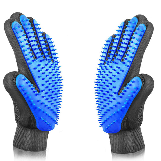 VeniCare Pet Grooming Glove - Gentle Deshedding Brush Glove - Efficient Pet Hair Remover Mitt - Massage Tool with Enhanced Five Finger Design - Perfect for Dogs & Cats with Long & Short Fur