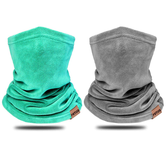2 PCS Kids Neck Warmer Gaiter Winter Fleece Neck Cover Balaclava Windproof Face Cover Mask for Ski Motorcycle