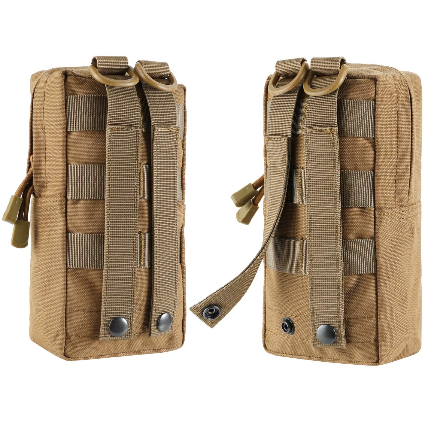 FRTKK 2 Pack Molle Pouches - Tactical Compact Water-Resistant EDC Pouch Small Utility Pouch Bags (Patch Included) (2 Pack-ACU 3)