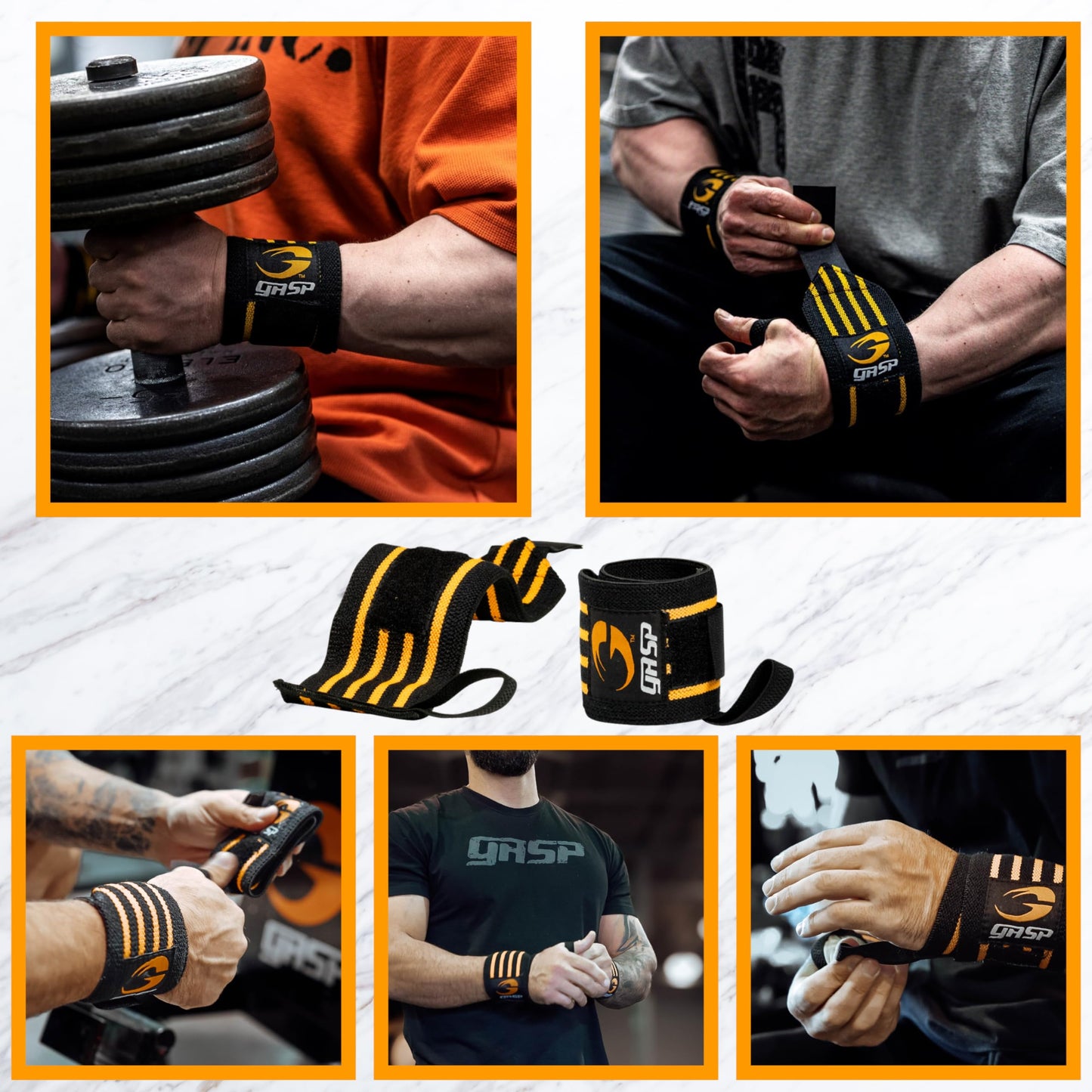 Gasp Hardcore Wrist Wraps 13” | Weightlifting Wrist Support for Men & Women | Best Gym Wrist Straps with Thumb Loop for Powerlifting Competition, Strength Training, Bodybuilding