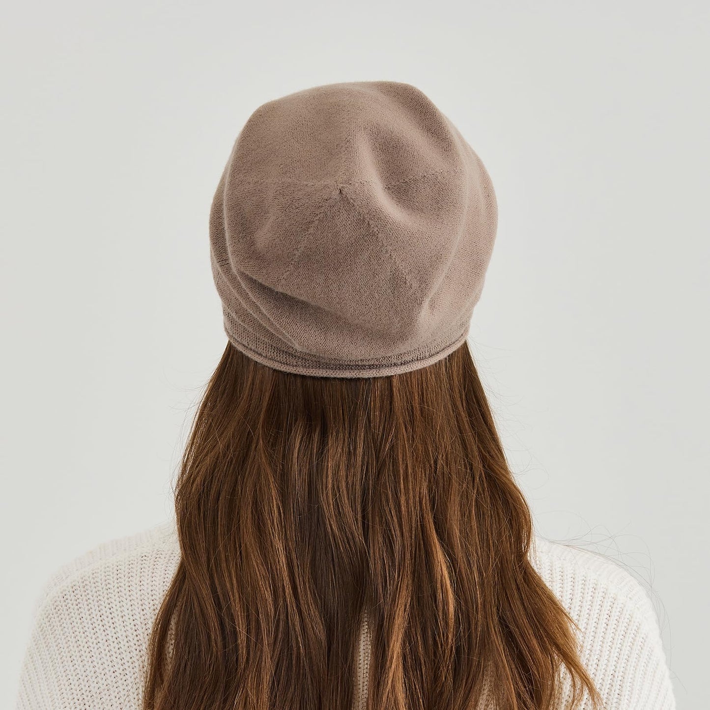 Facecozy Satin Lined Beanies Women Slouchy Beanie Knit Winter Hat for Women Men Silky Lining Lightweight Skull Beanies Cap (Brown)