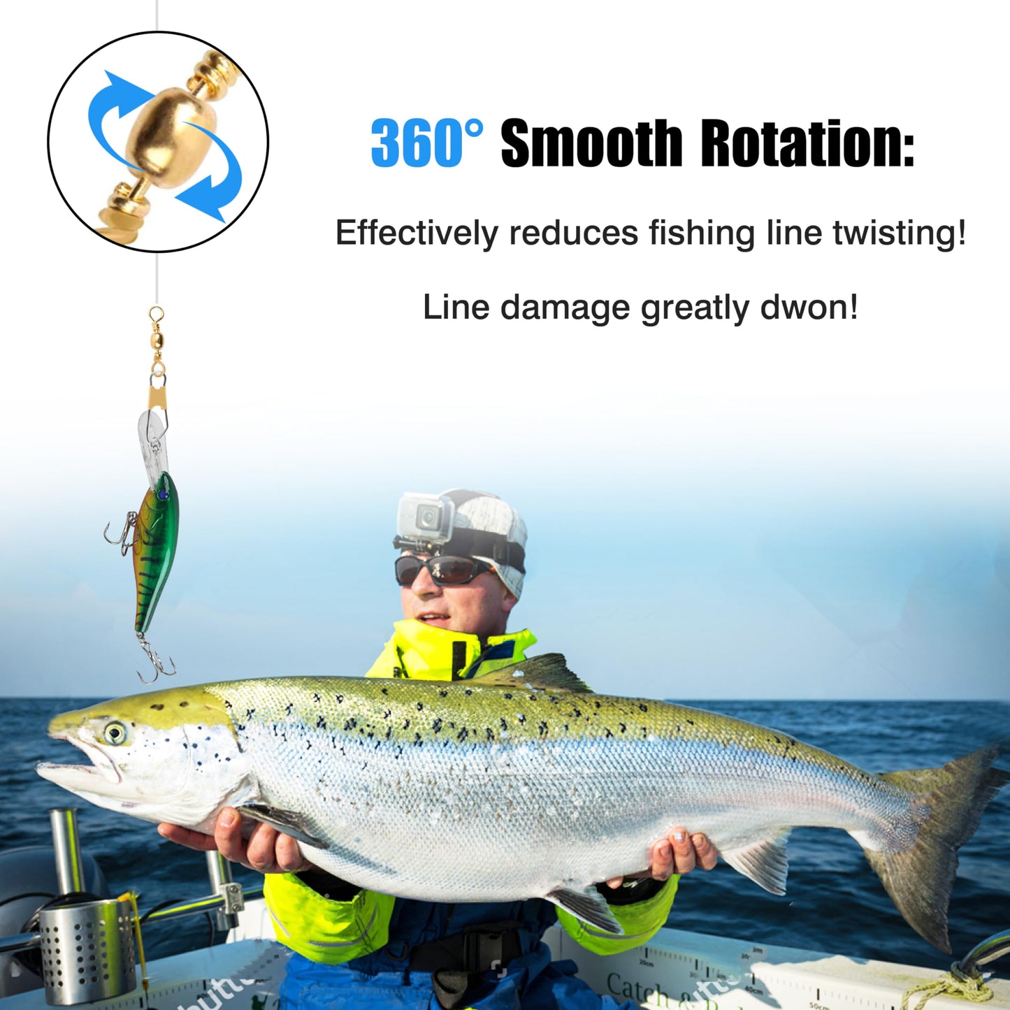 AGOOL Fishing Swivels Snaps, 60/120pcs Fishing Barrel Swivels with Nice Snaps Swivels Fishing Tackle Solid Rings Fishing Connector Snap Swivels Fishing Accessories Fishing Tackle