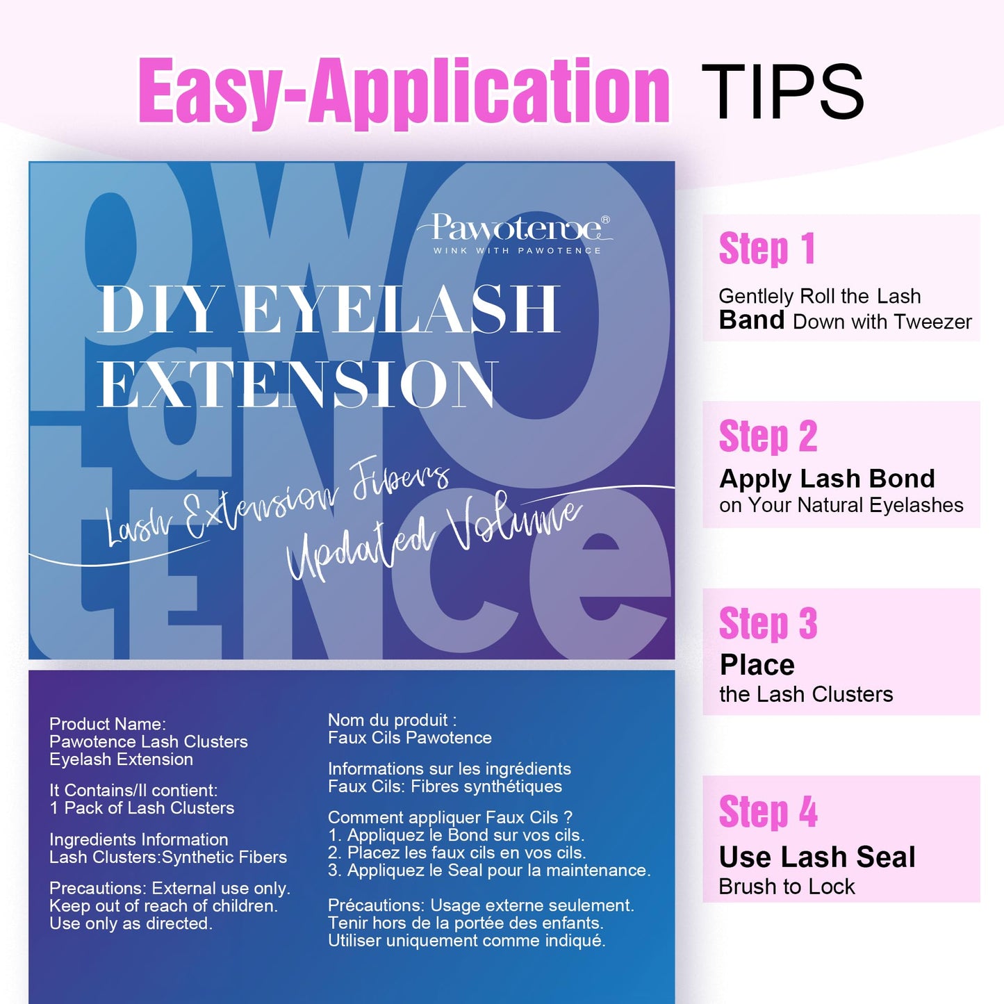 Pawotence Lash Clusters Natural 30D Cluster Eyelash Extensions 8-15mm Individual Lashes Cluster Wispy 280pcs Eyelash Clusters Lash Extension for Self Application (30D, 0.07D, 8-15mm)