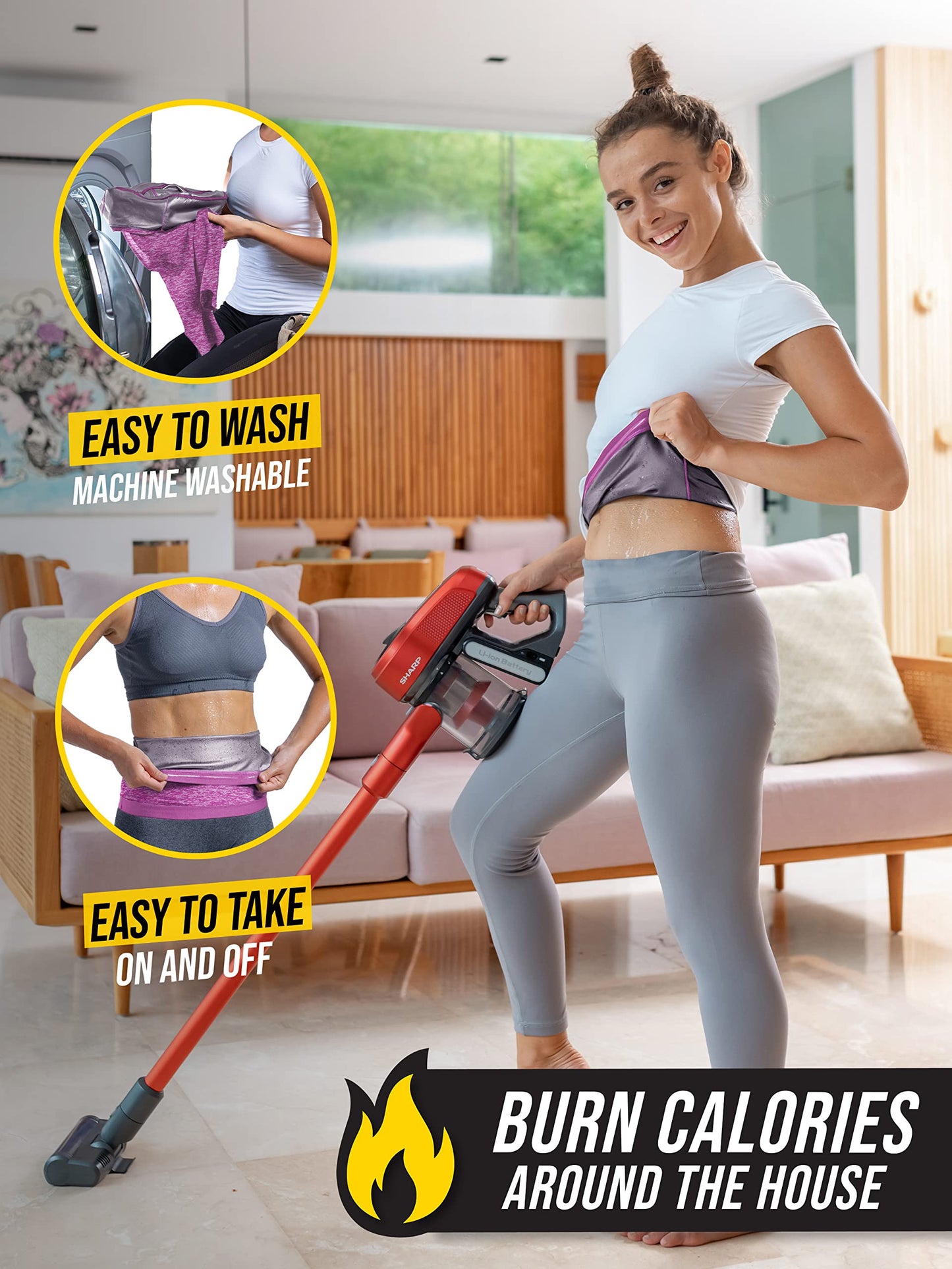 Sweat Spark Waist Trainers for Women Belly Fat (Pink, Small) - Sweat More, Shape Your Back & Abdomen, Wear During Workout