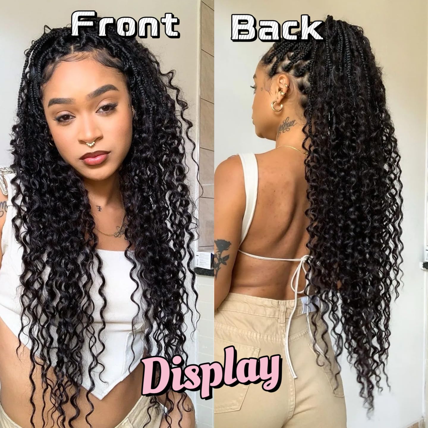Deep Wave Bulk Human Braiding Hair 100 percent Human Hair Unprocessed Brazilian Virgin Hair for Human Hair Extensions 1 Braids Per of 1 pack 50g 14 Inch Human Hair for Micro braiding No Weft