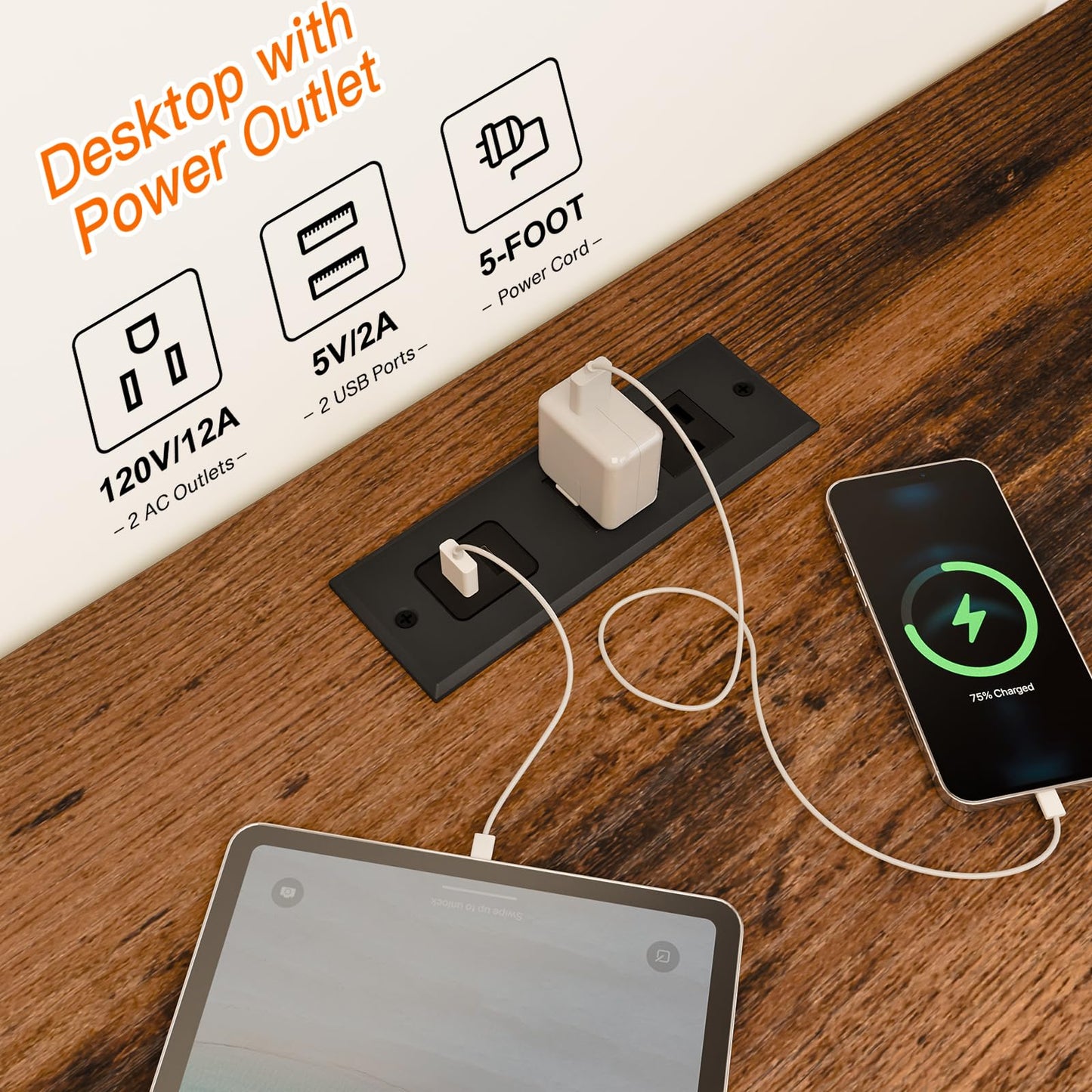 Fixwal TV Stand Dresser for Bedroom with Storage and LED Lights, Rustic Brown 55" TV Stand with 8 Drawers, Fabric Chest of Drawers with Wood Grain Finish for Entryway