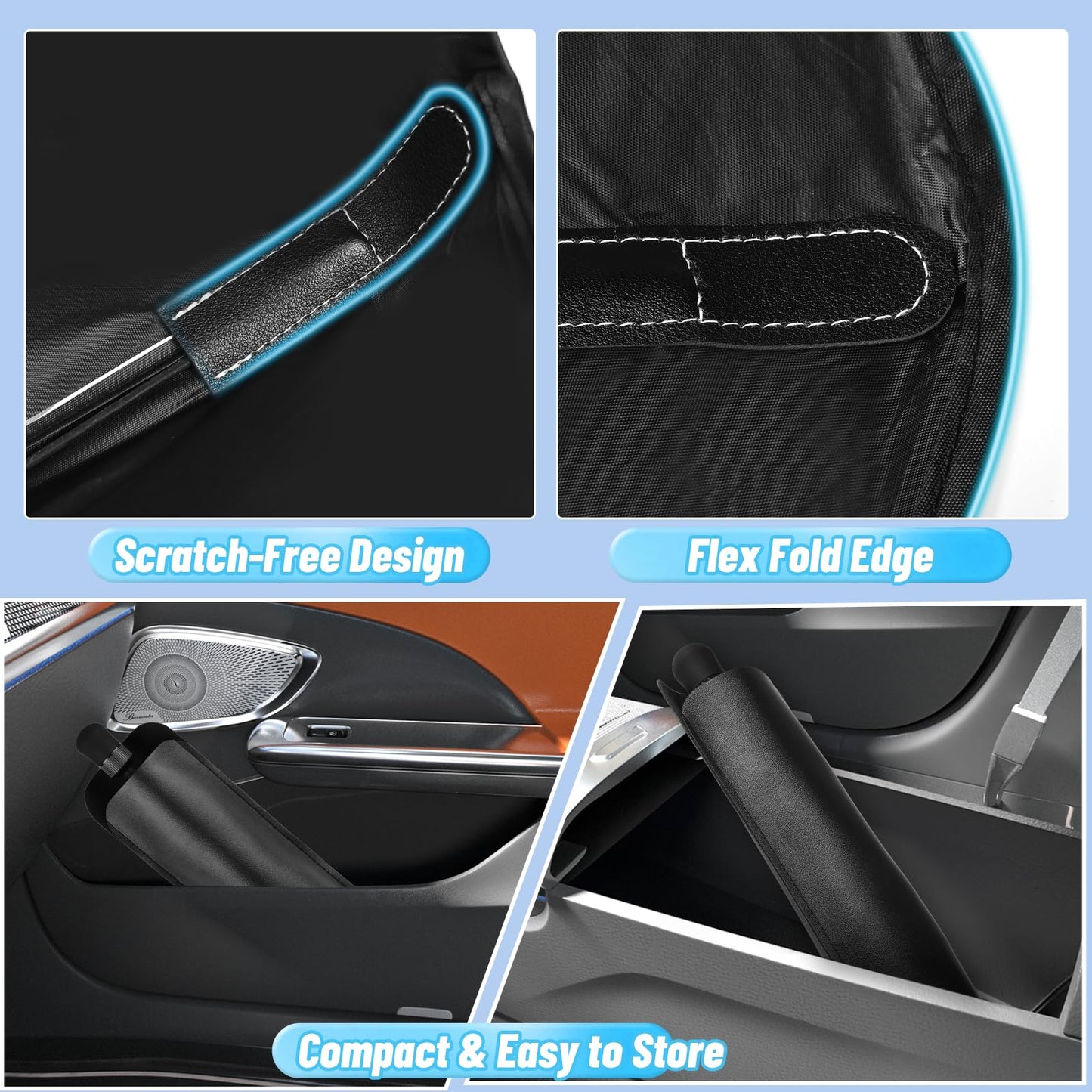 SONOMO Car Windshield Sun Shade Umbrella, UV Protection & Heat Insulation, 210T Foldable Sun Shield for Cars, Trucks, SUVs – 57"x33" Front Window Cover