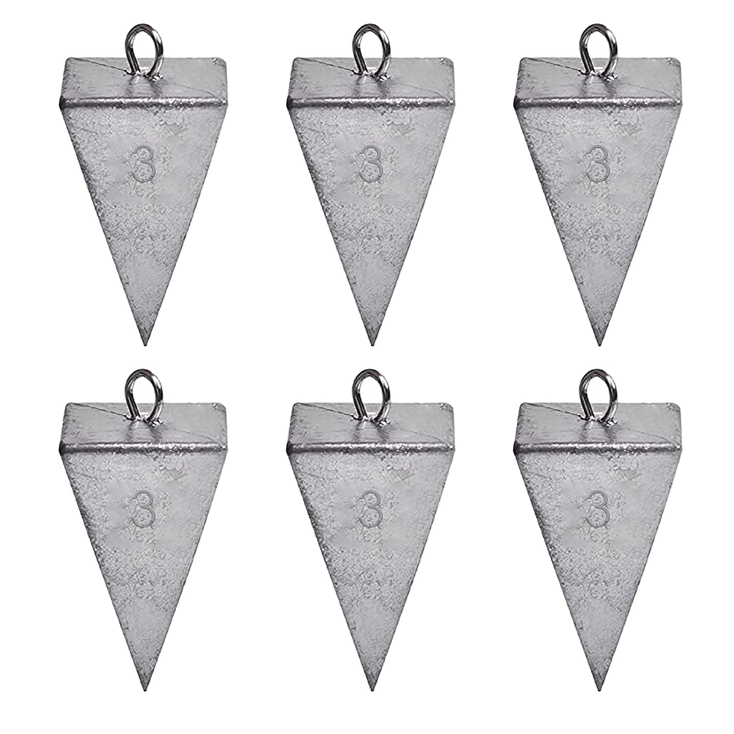 Pyramid Sinkers Fishing Weights Fishing Sinker, Saltwater Fishing Weights Sinkers for Saltwater Surf Fishing Gear Tackle 1oz 2oz 3oz