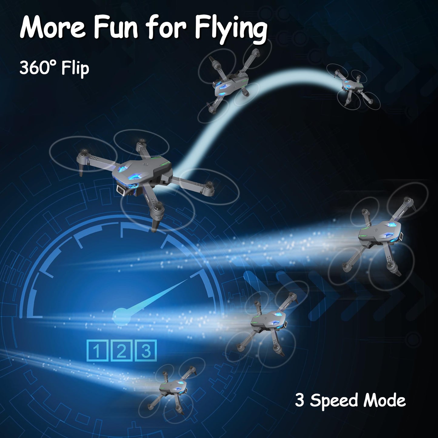 Wipkviey Drone with Camera T28 - Mini Drone 90° Adjustment RC quadcopter 1080P HD, Fpv Foldable Drones for Adults, Drones for kids, Gesture Selfy, Headless Mode, 3D Flip, drone for Beginners