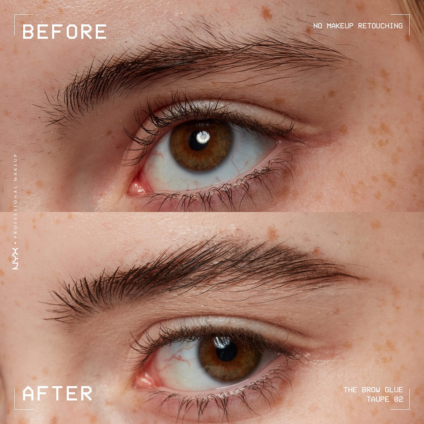 NYX PROFESSIONAL MAKEUP The Brow Glue, Extreme Hold Tinted Eyebrow Gel - Taupe
