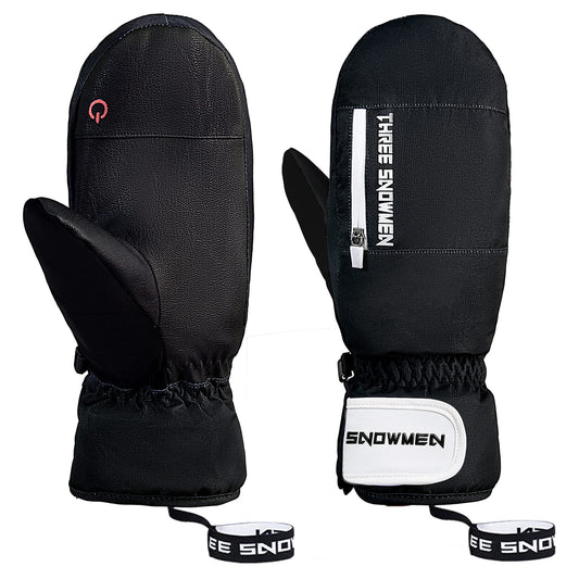 Durio Ski Gloves Women Waterproof Warm Mittens for Men Women Winter Anti-Slip Snow Gloves Snowboard Gloves Black M